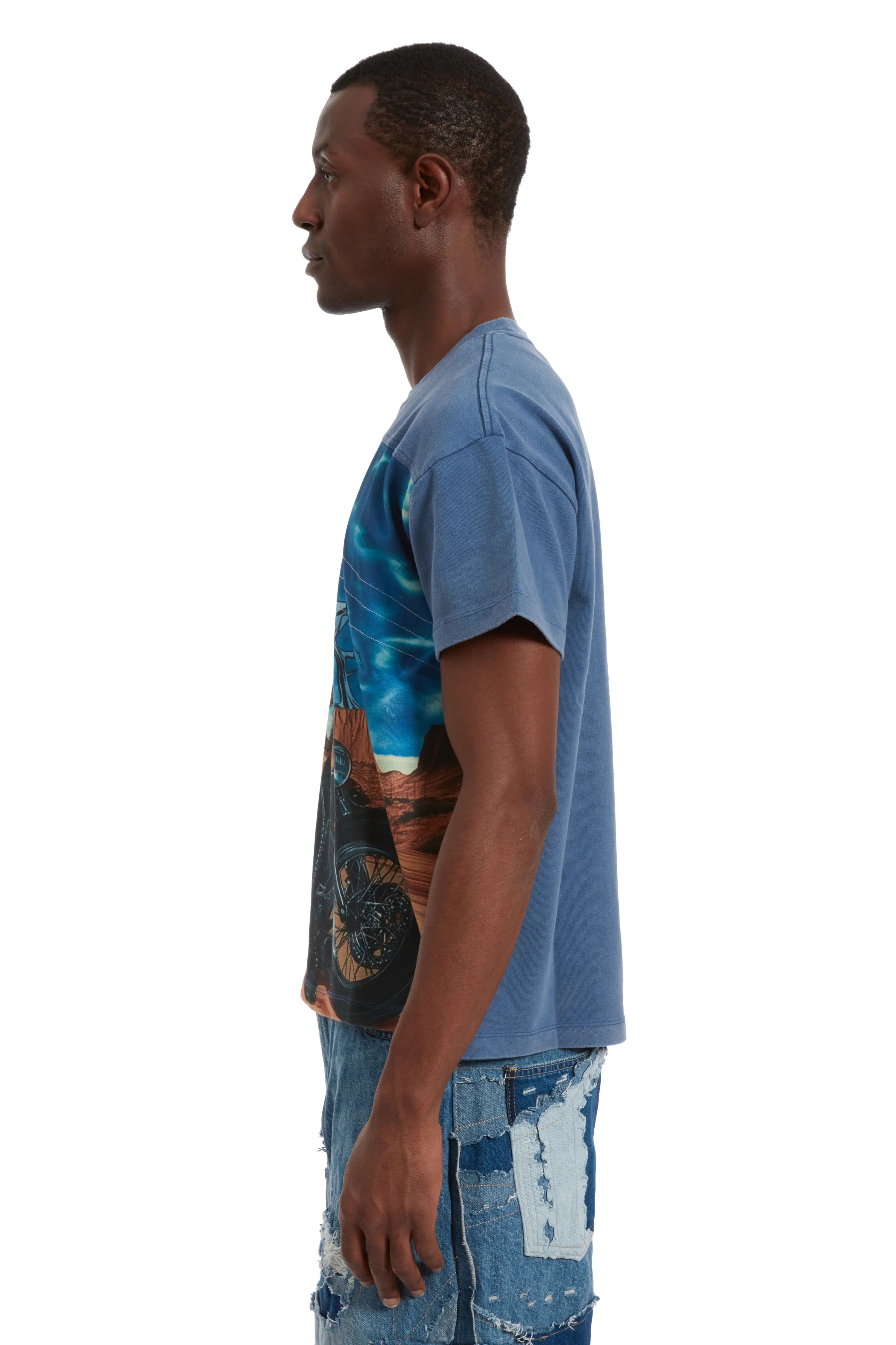 BIKER JERSEY VINTAGE GREY MULTI - Image 5