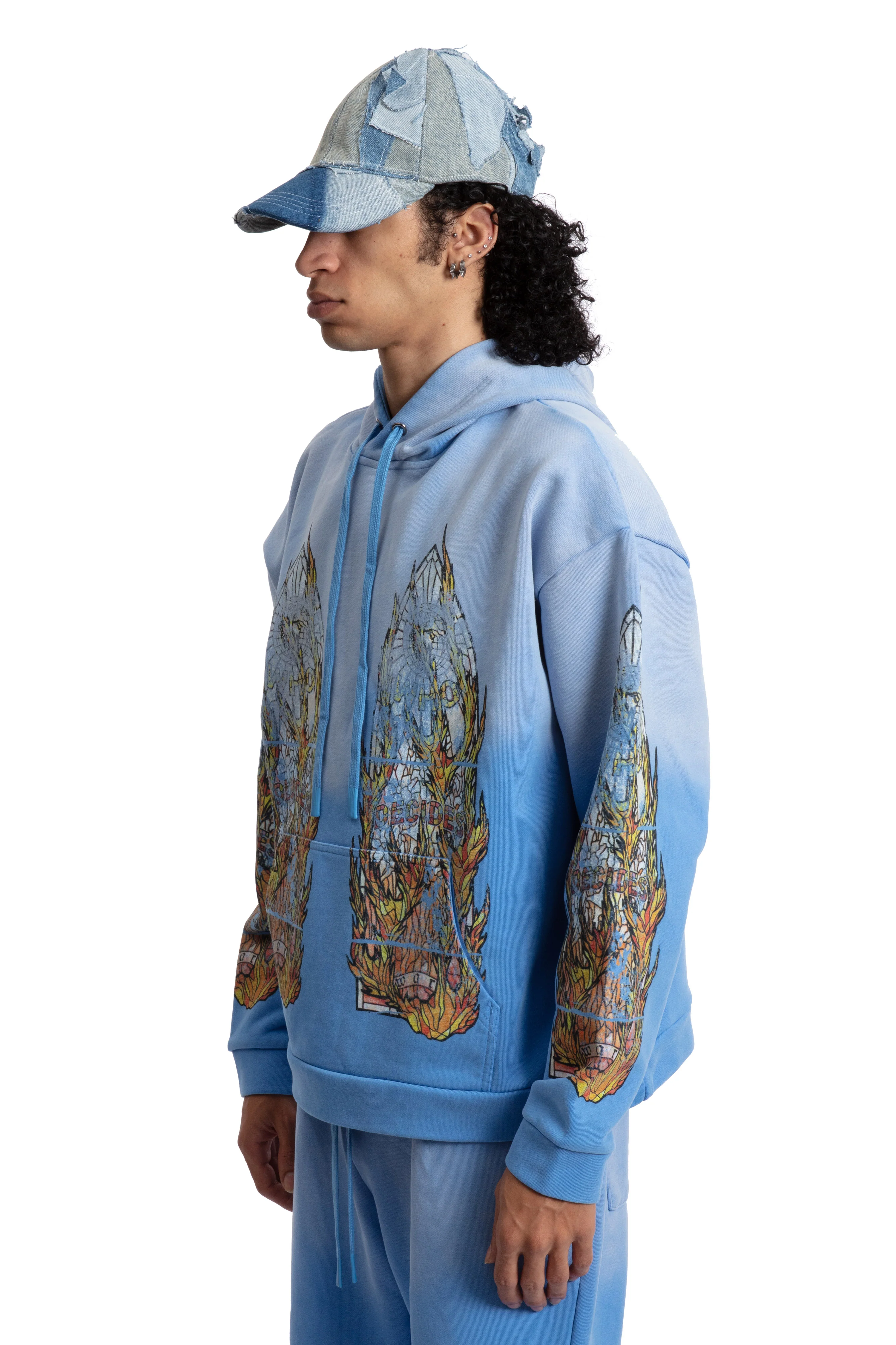 FADED FLAME GLASS HOODED PULLOVER - Image 4