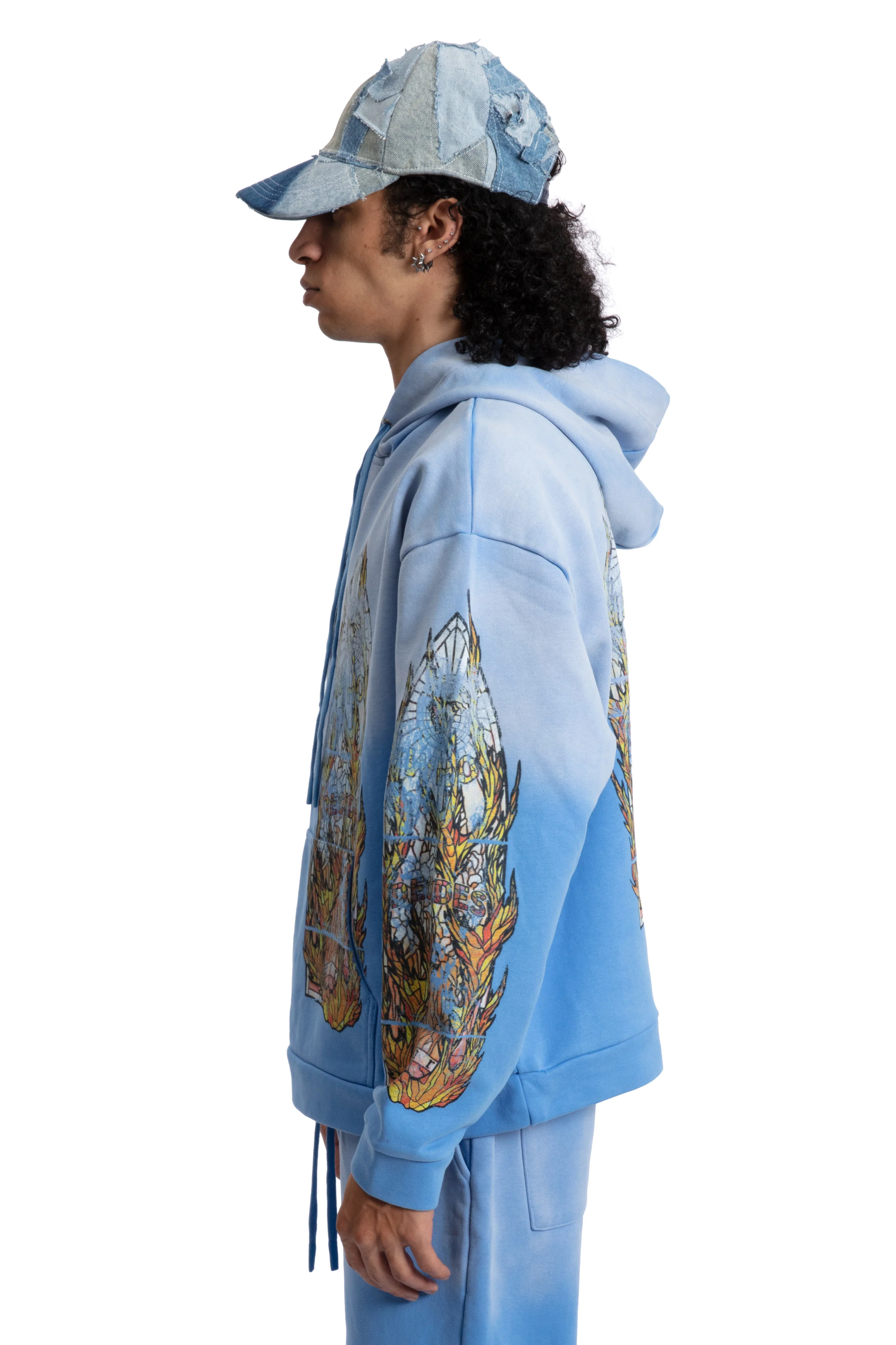 FADED FLAME GLASS HOODED PULLOVER - Image 5