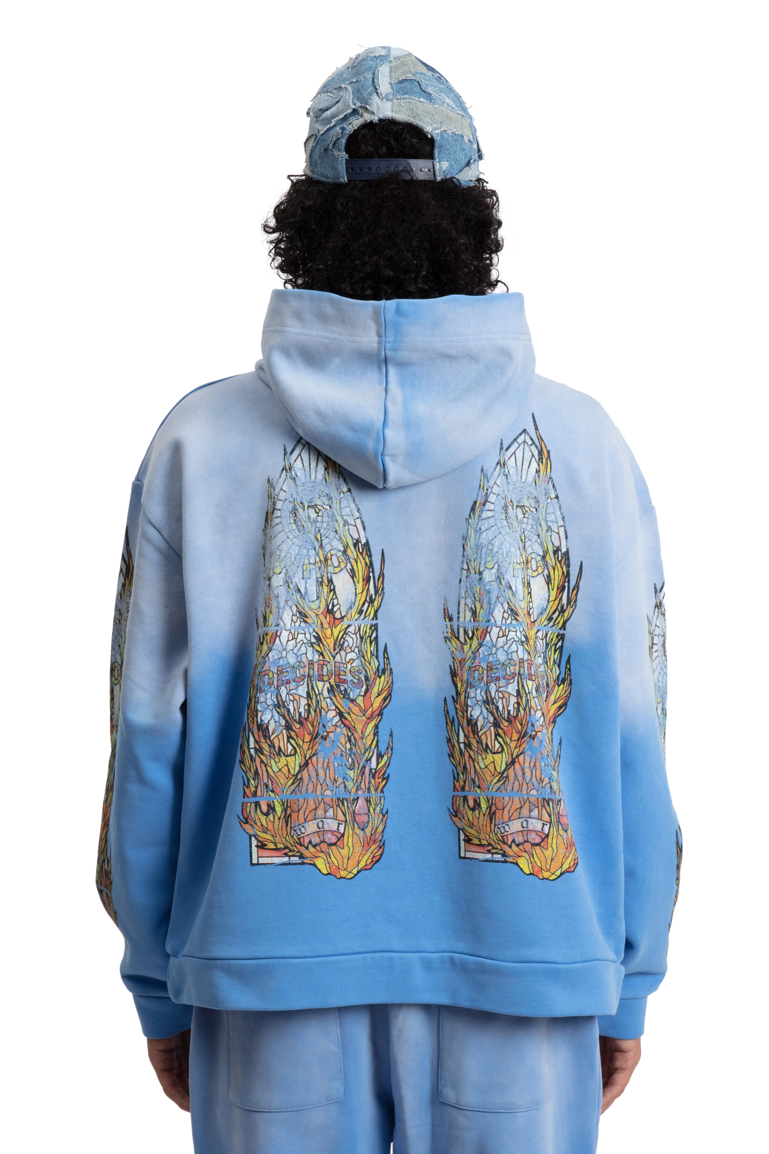 FADED FLAME GLASS HOODED PULLOVER - Image 6