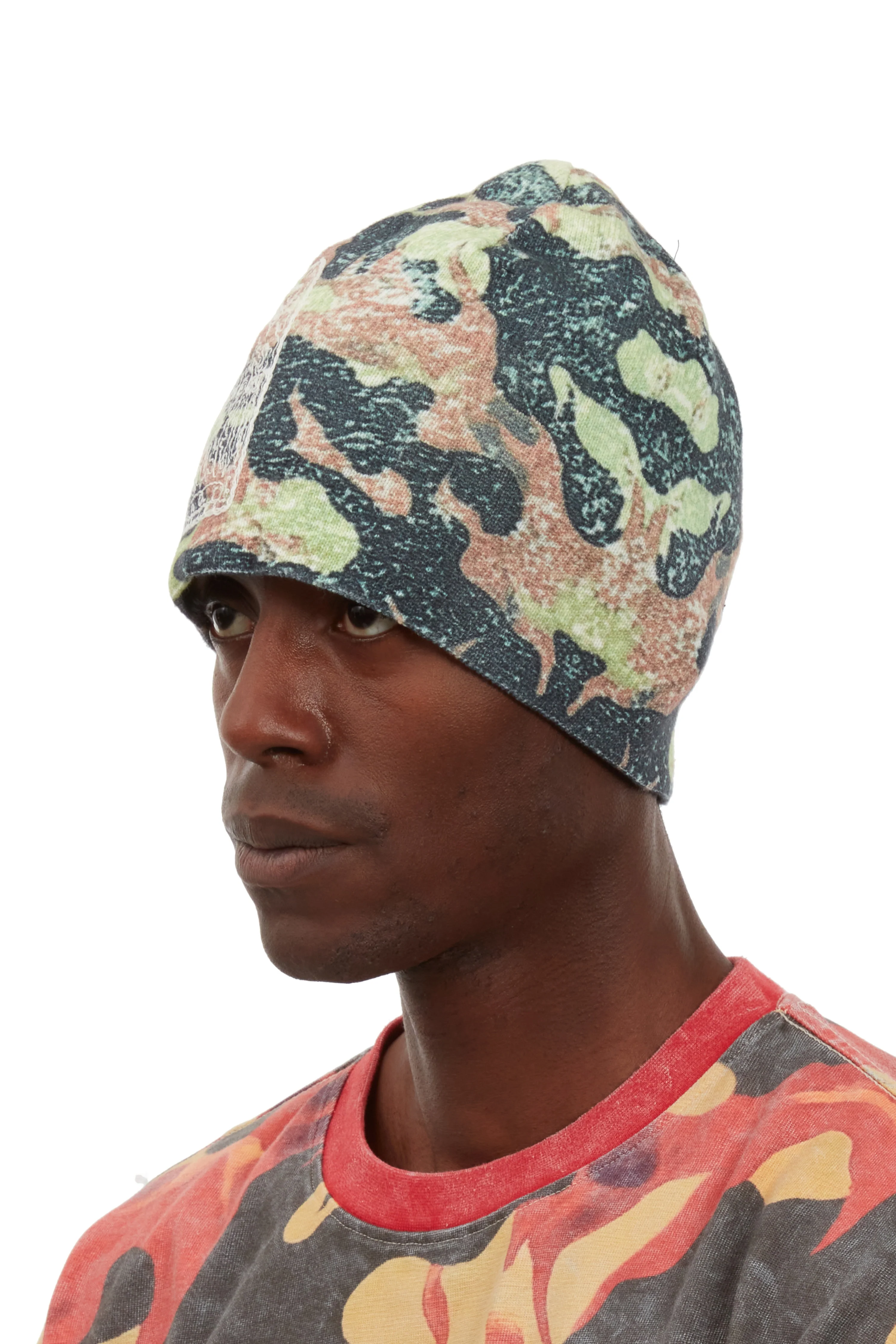 FLAME CAMO KNIT HAT - Image 4