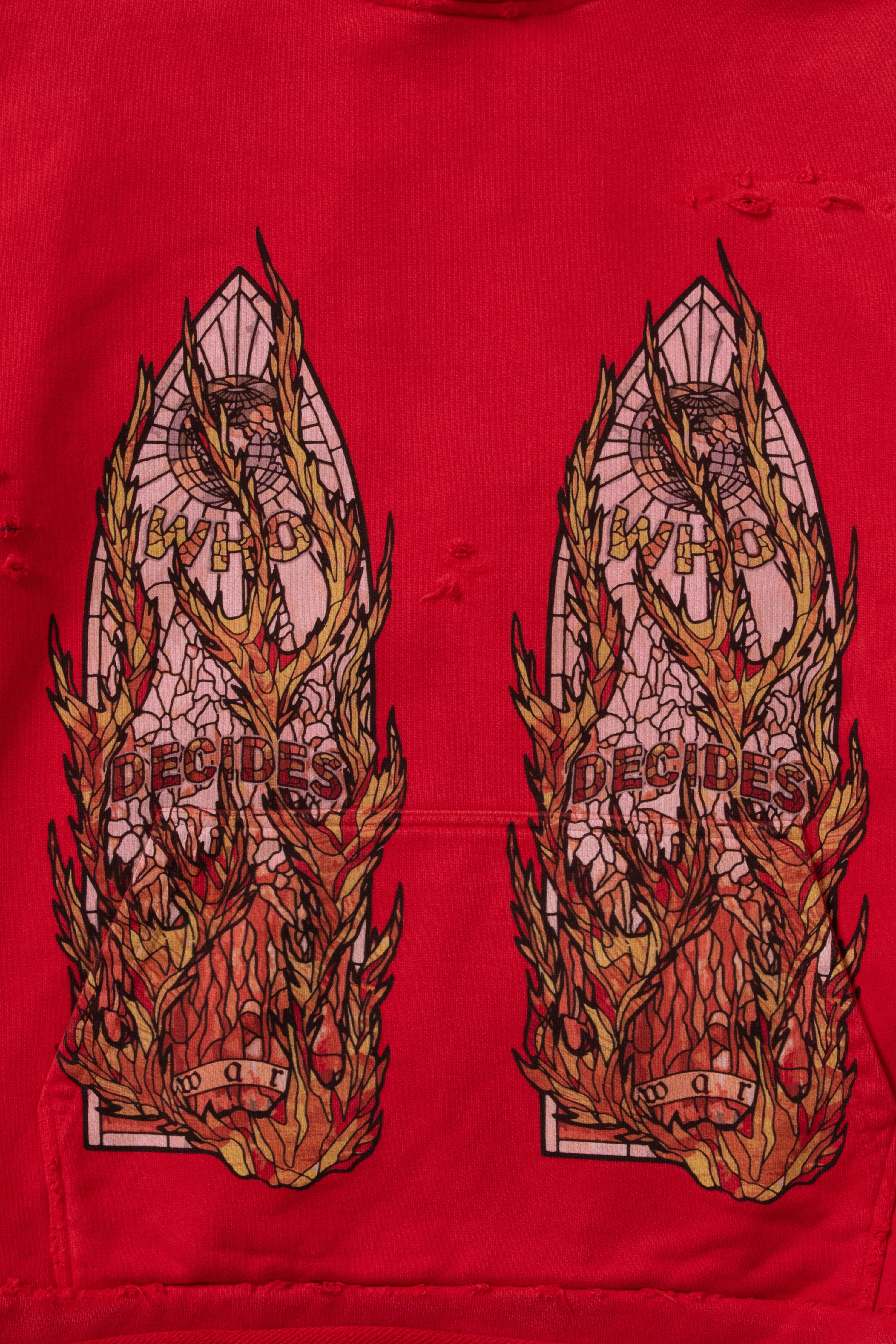 FLAME GLASS HOODED PULLOVER - Image 2