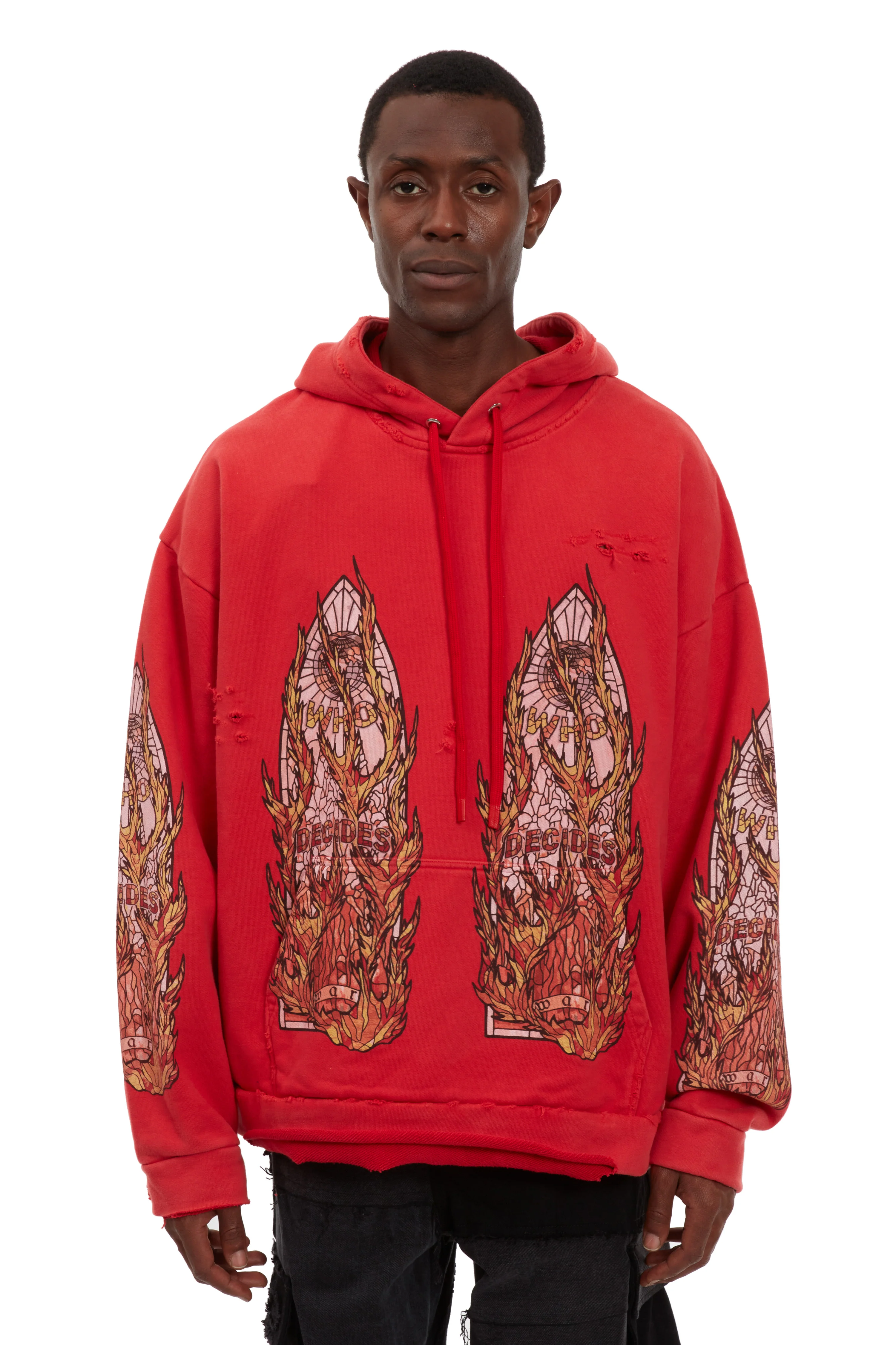 FLAME GLASS HOODED PULLOVER - Image 3