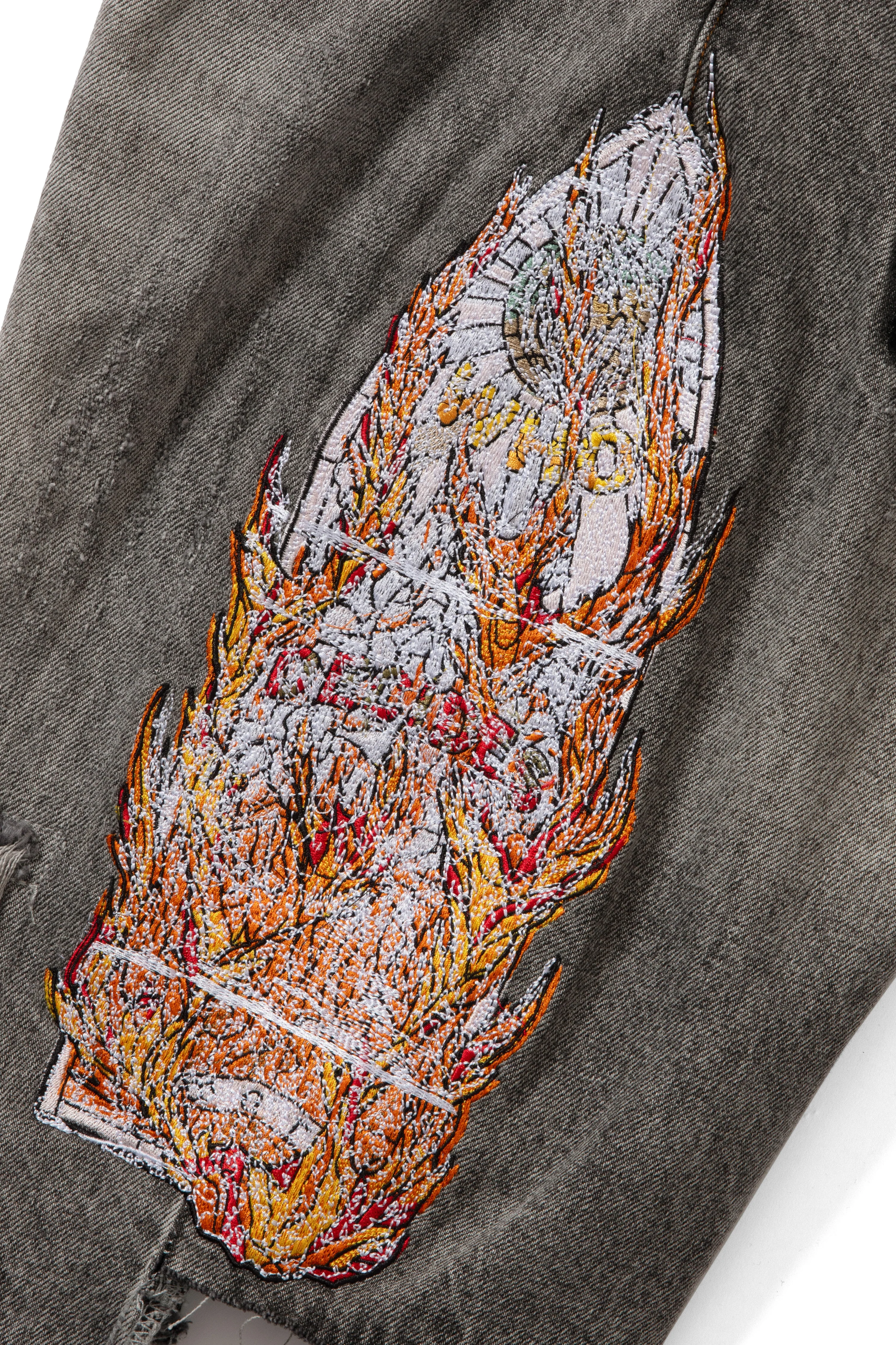 FLAME GLASS KNEE COVER SHORT - Image 2