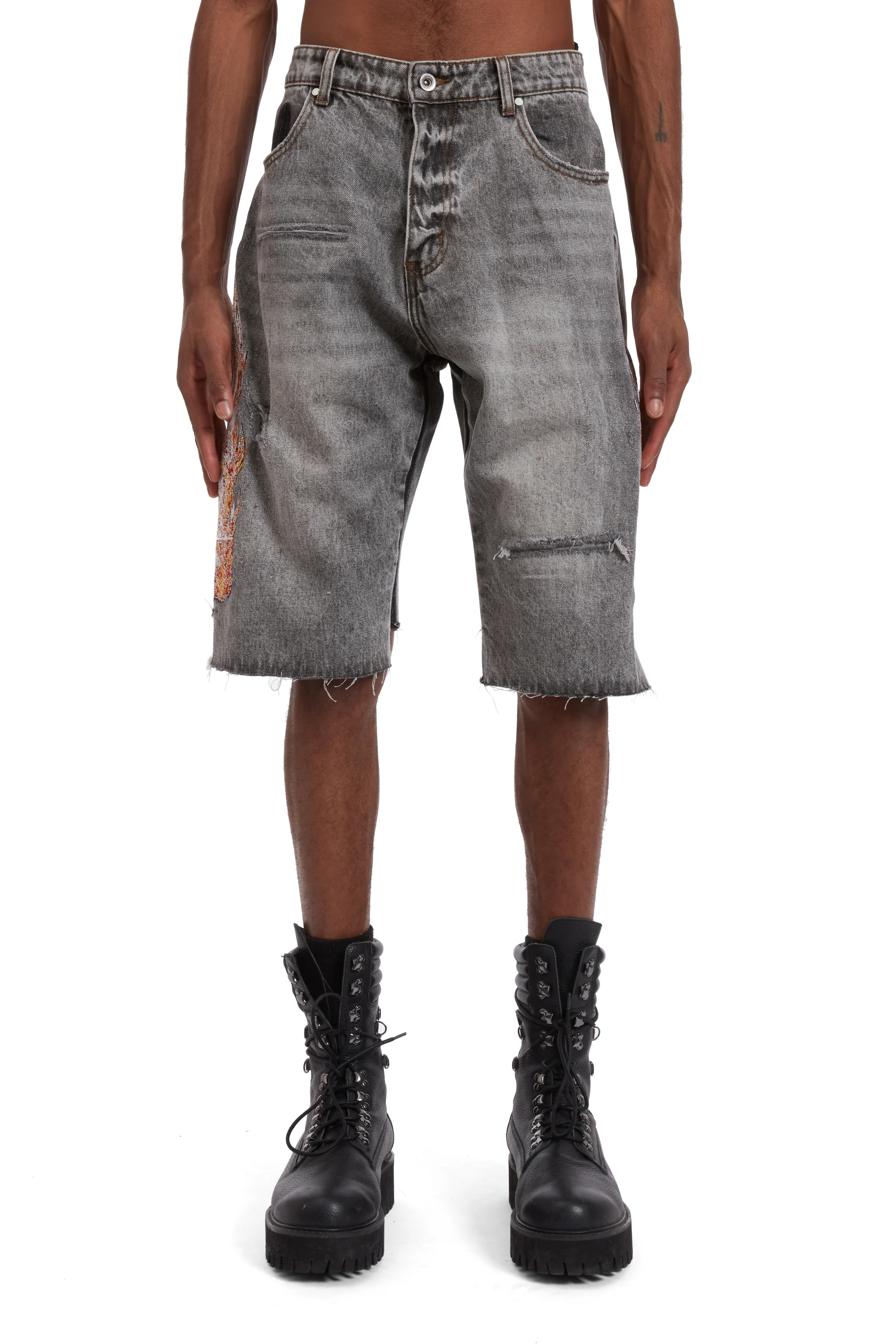 FLAME GLASS KNEE COVER SHORT - Image 3
