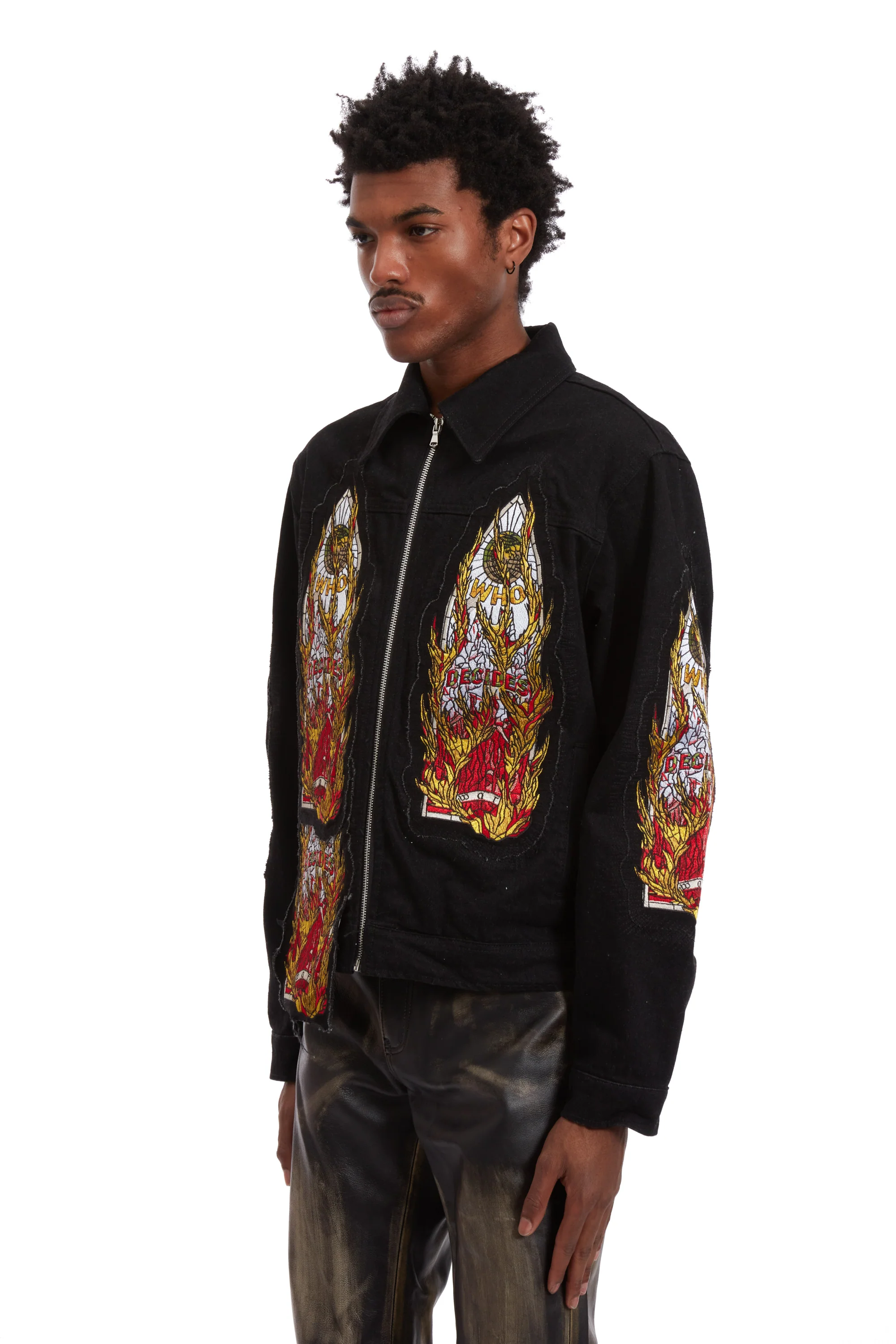 FLAME GLASS TRUCKER JACKET - Image 4