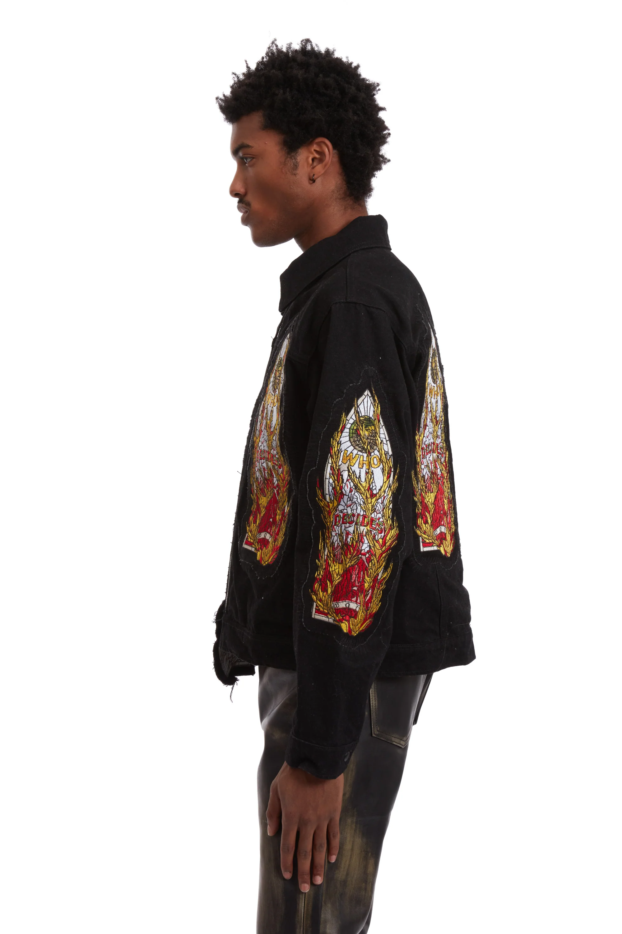FLAME GLASS TRUCKER JACKET - Image 5