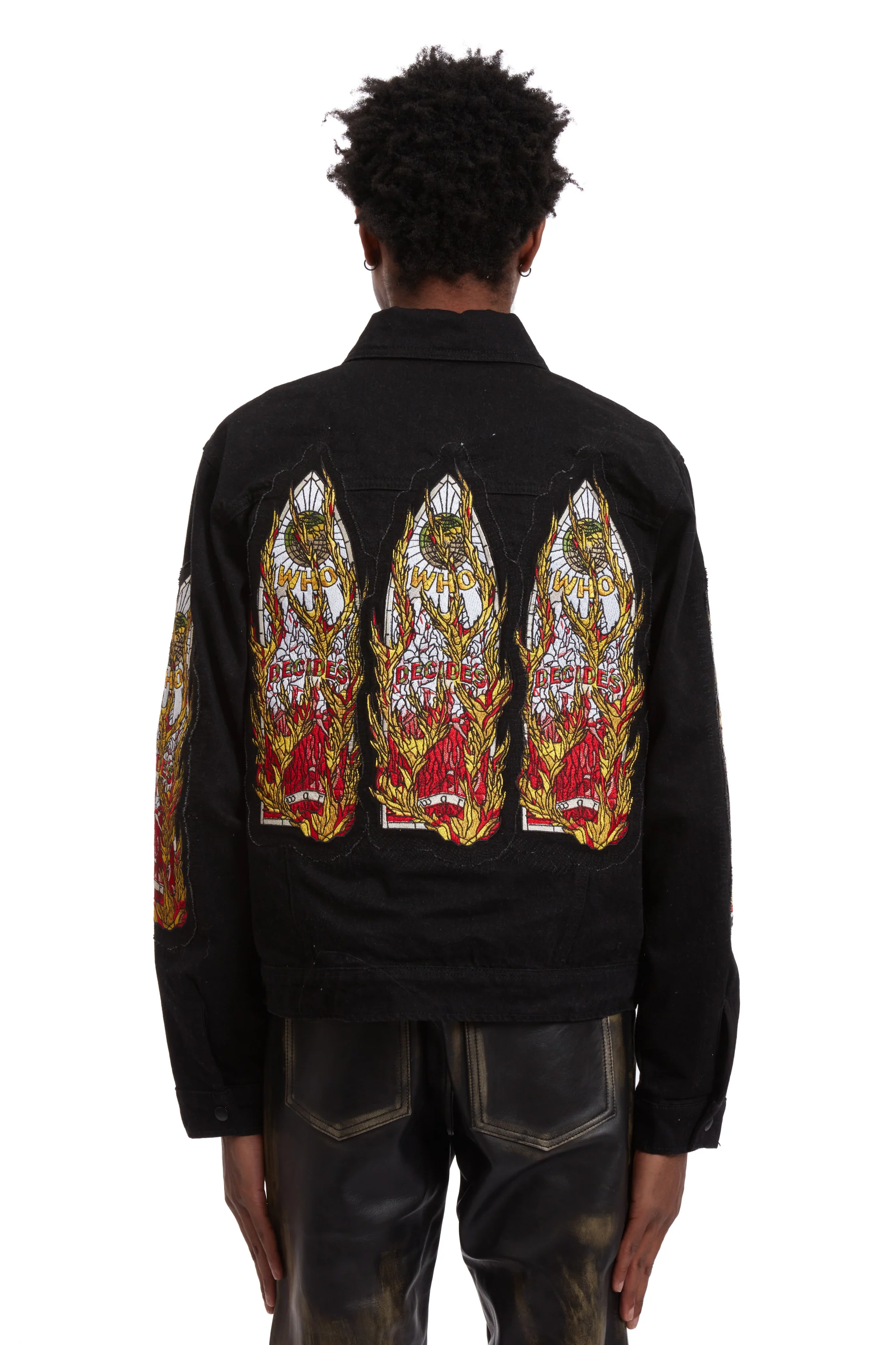 FLAME GLASS TRUCKER JACKET - Image 6