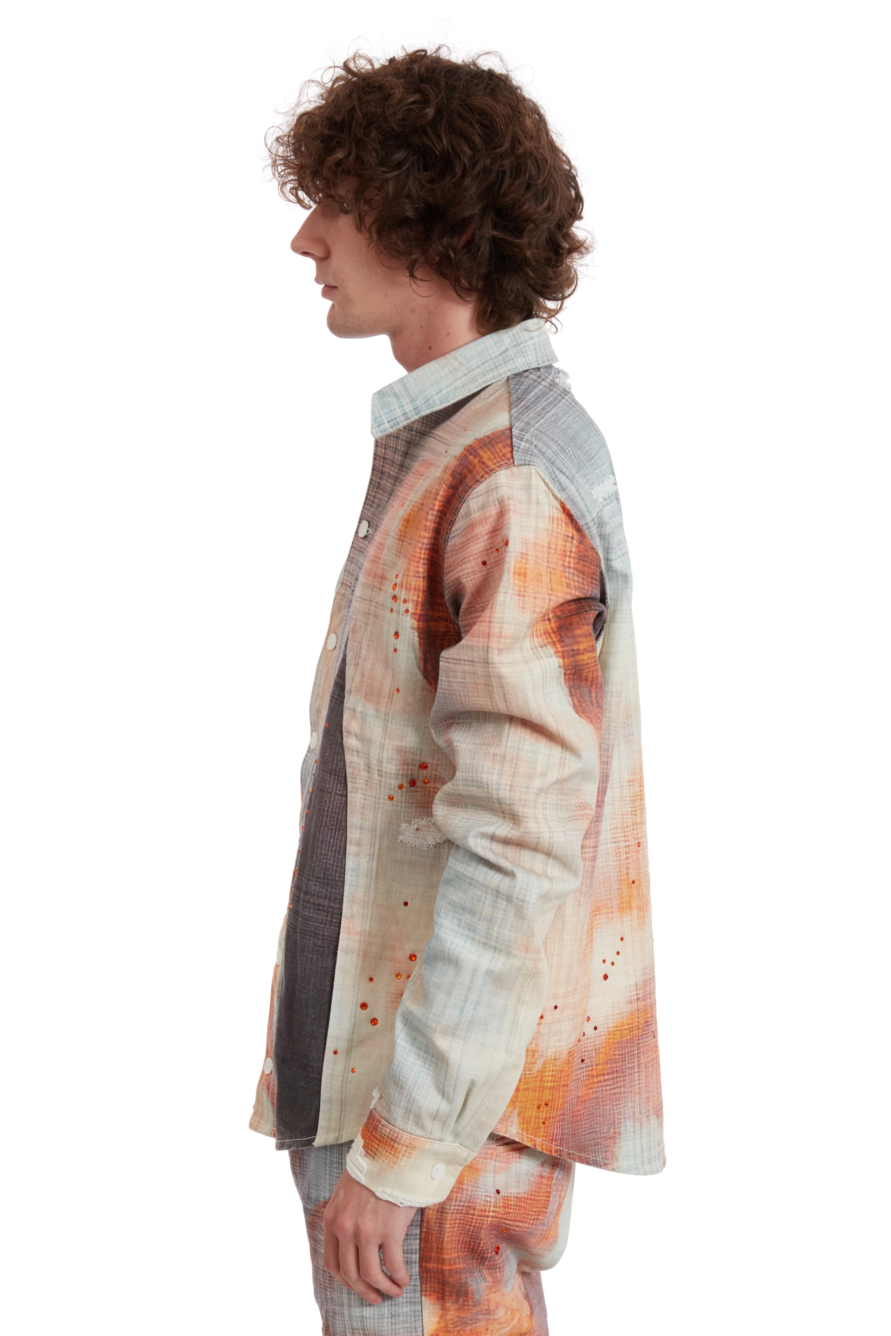 HOLLOW GLASS SUNFIRE BUTTON UP - Image 5