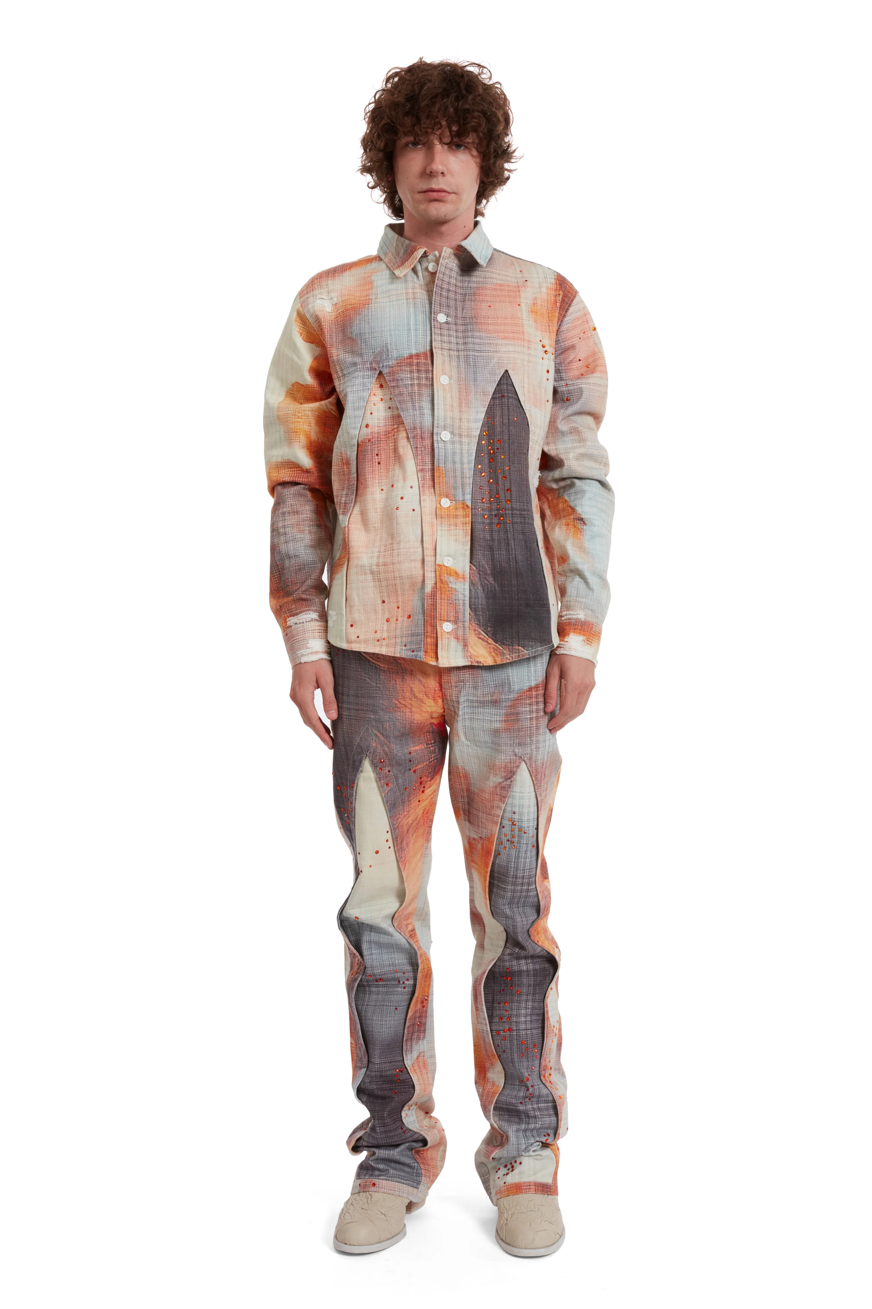 HOLLOW GLASS SUNFIRE BUTTON UP - Image 7