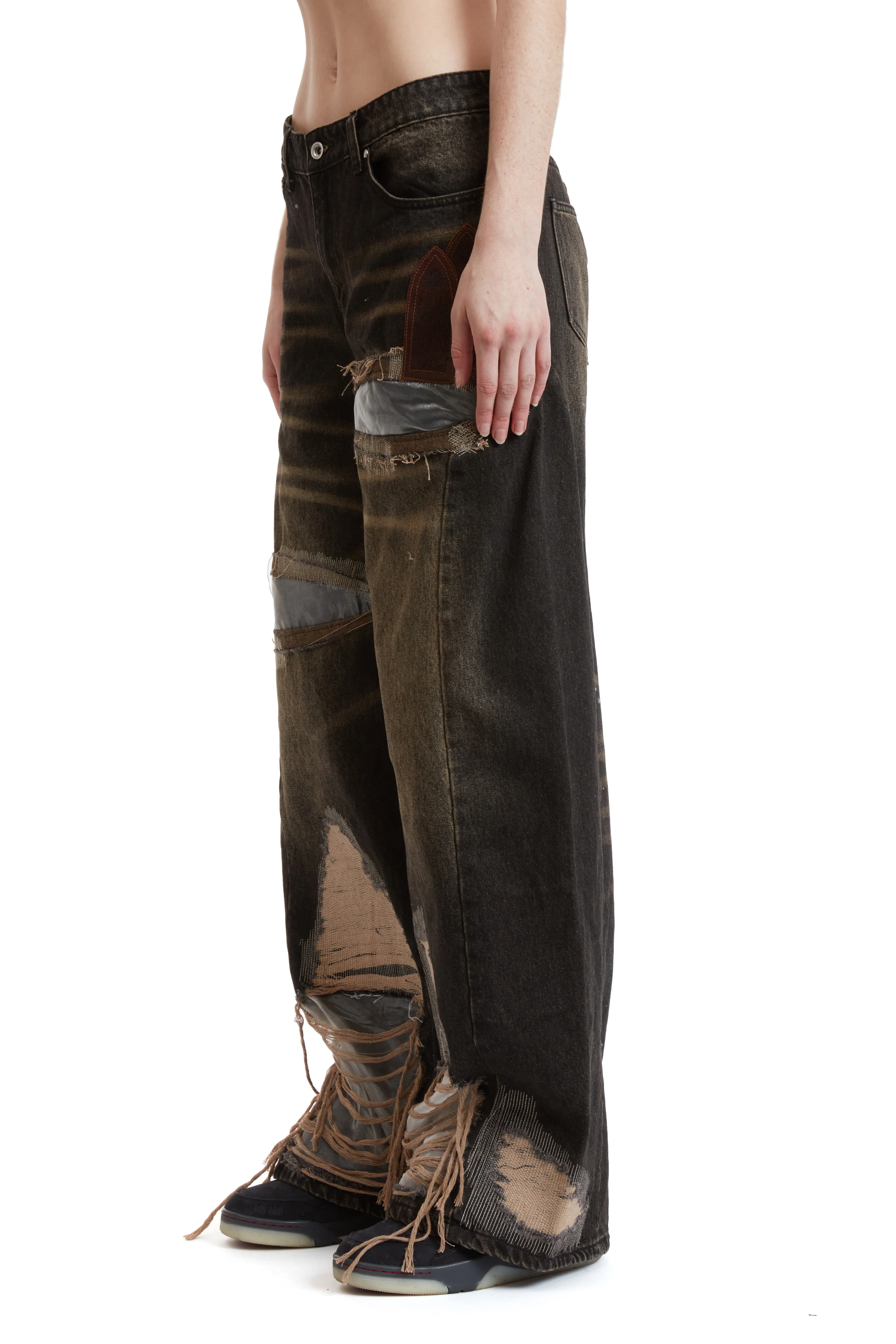 LOW RISE ORGANZA OVERLAY PANT - Image 4