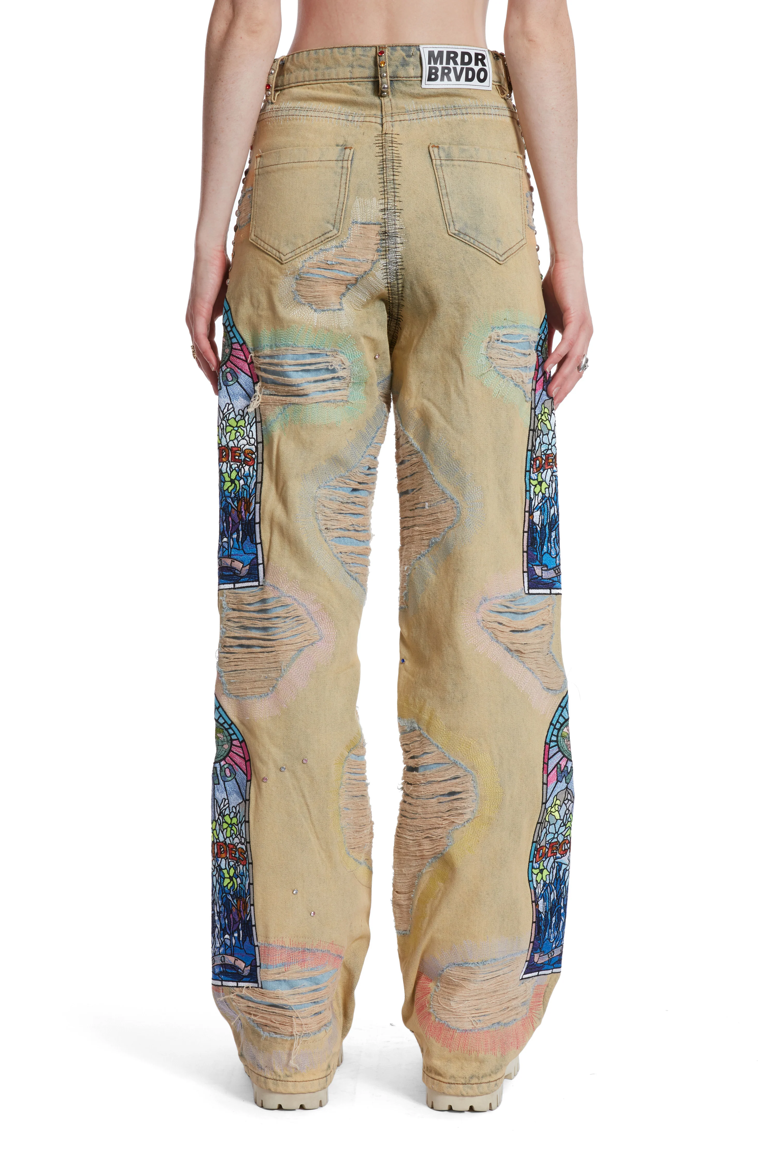 WOMEN'S MULTICOLOR SIDE-EMBROIDERY DENIM - Image 6
