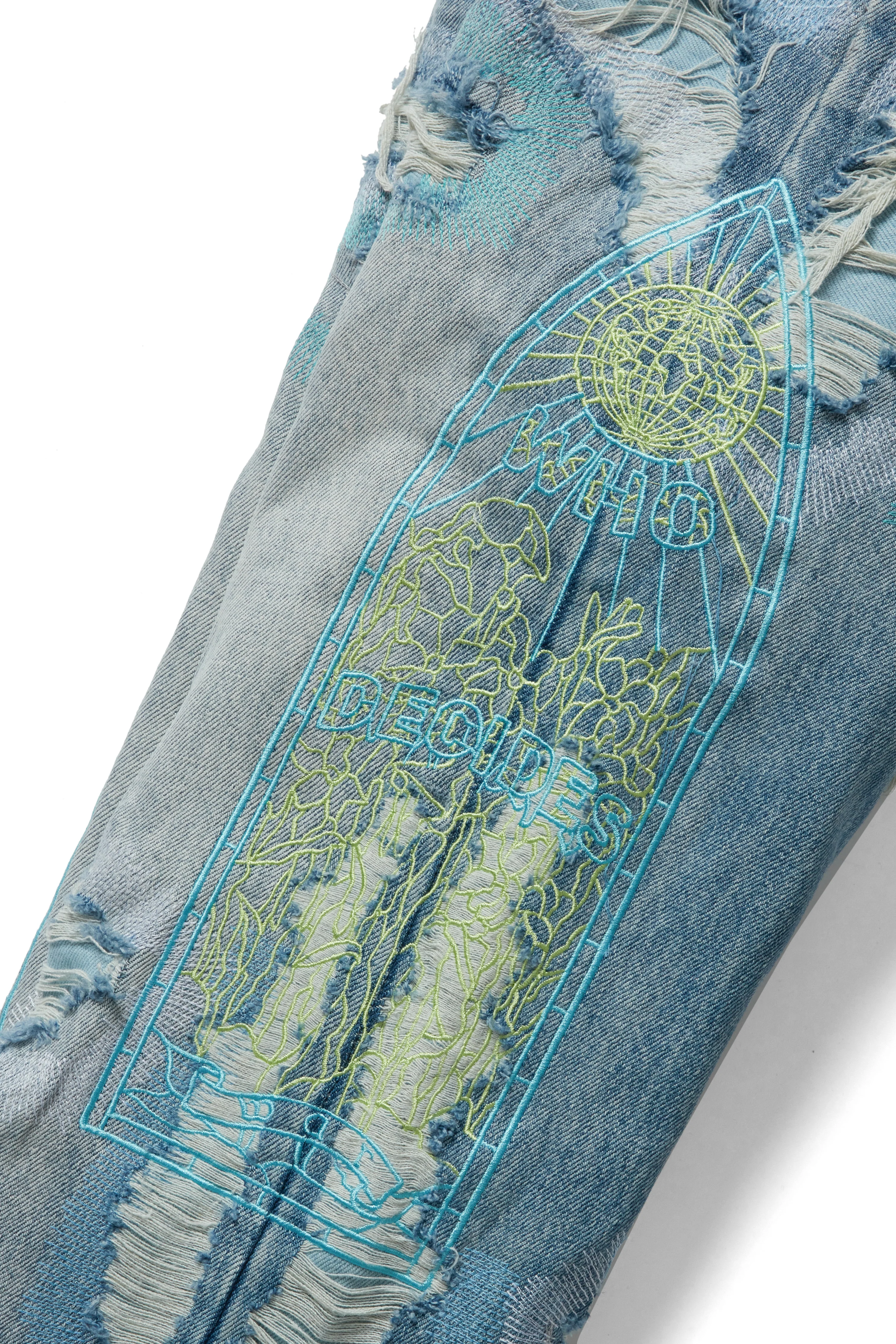 MULTICOLOR STUD DISTRESSED DENIM - Image 3