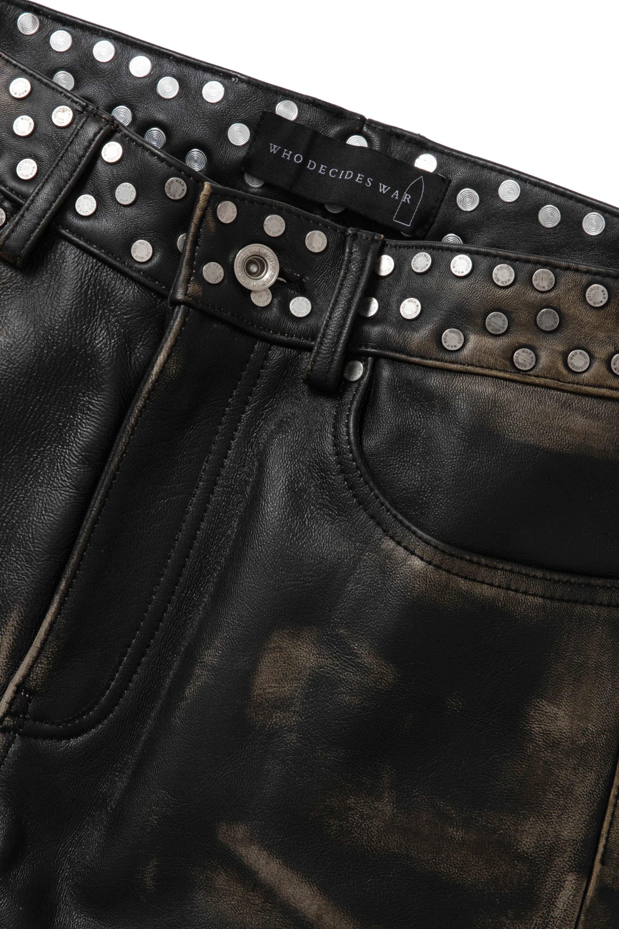 OMBRE STUDDED LEATHER PANT - Image 2