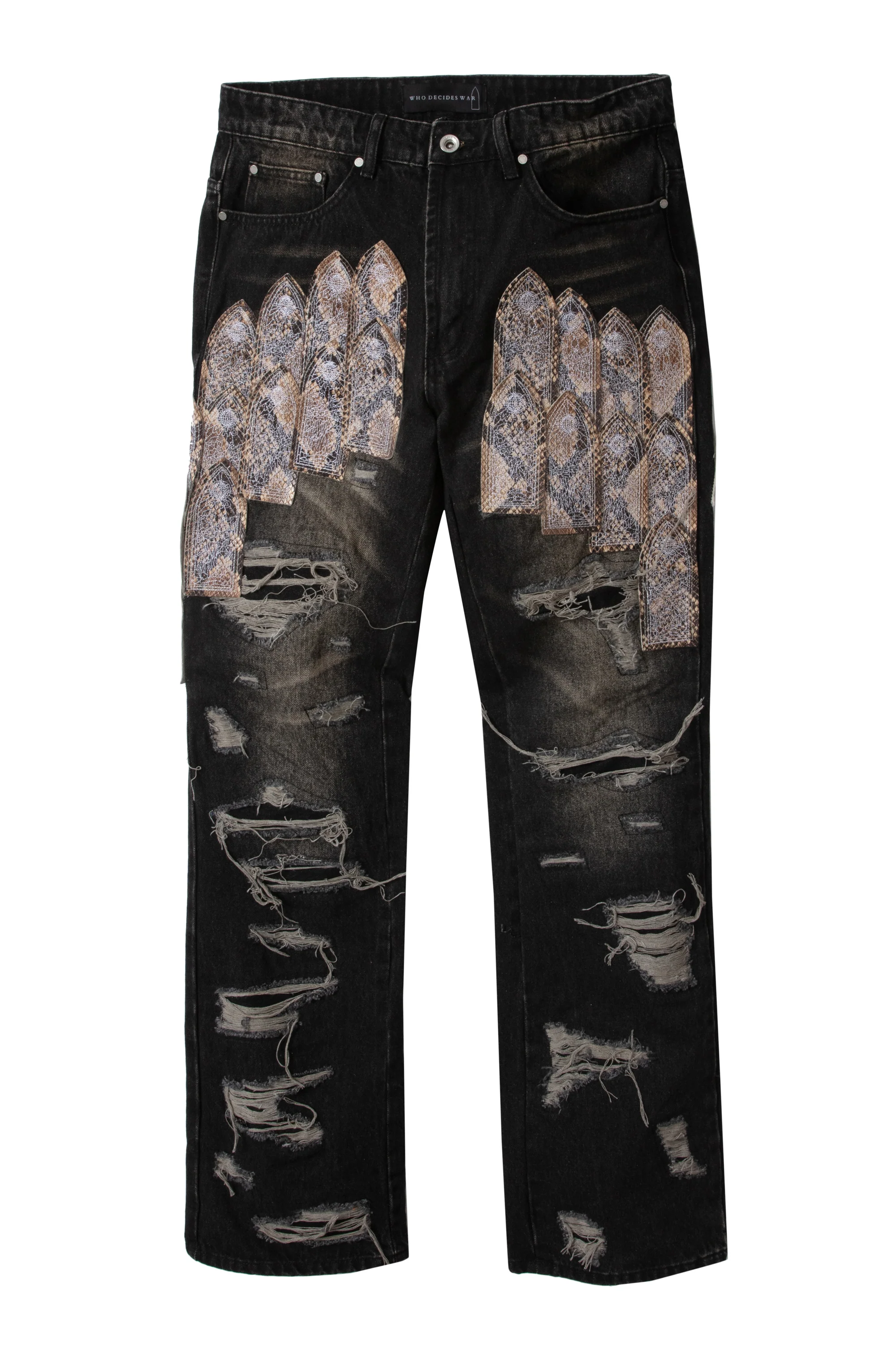 PATCHED ARCH MOCHA DENIM