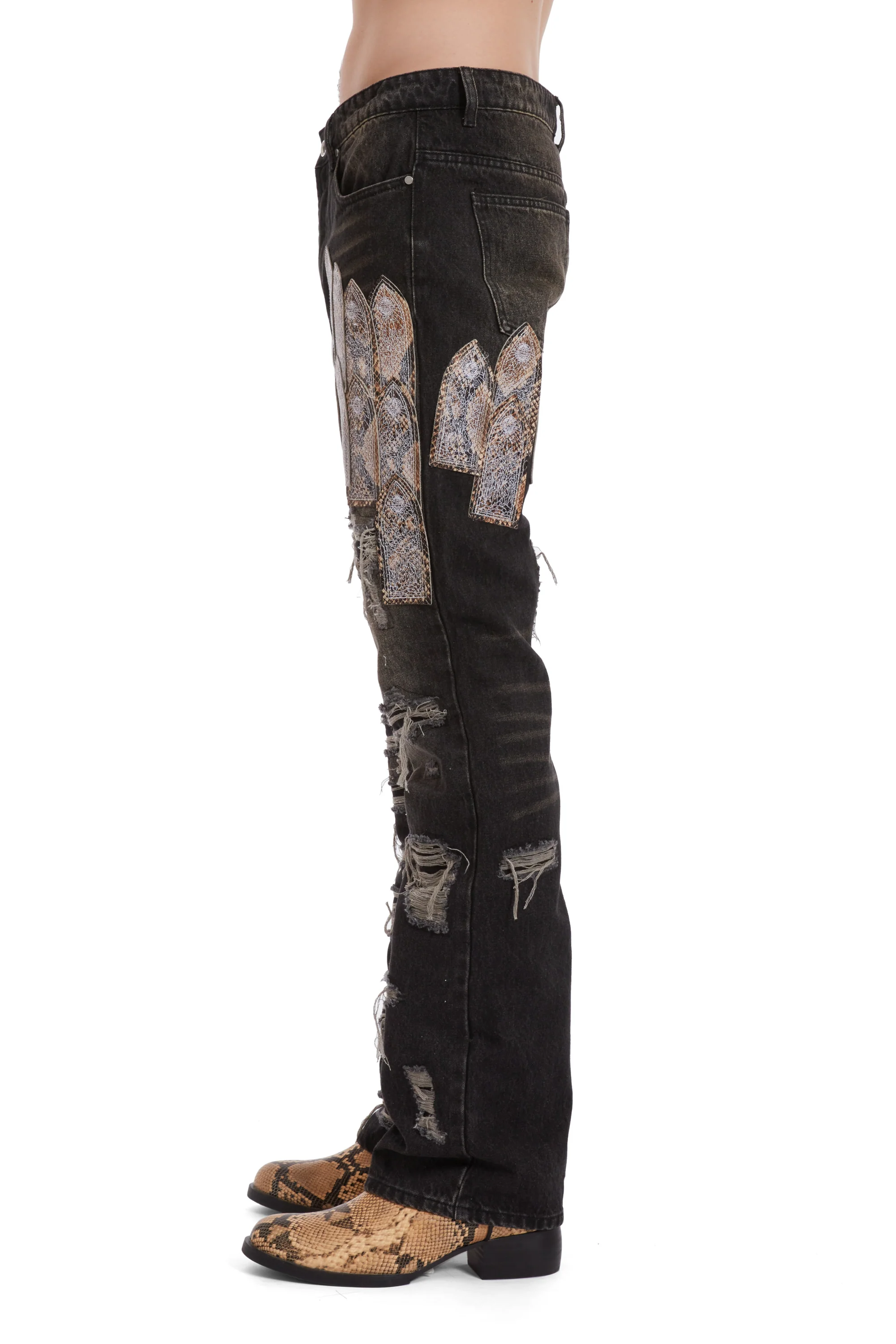 PATCHED ARCH MOCHA DENIM - Image 5