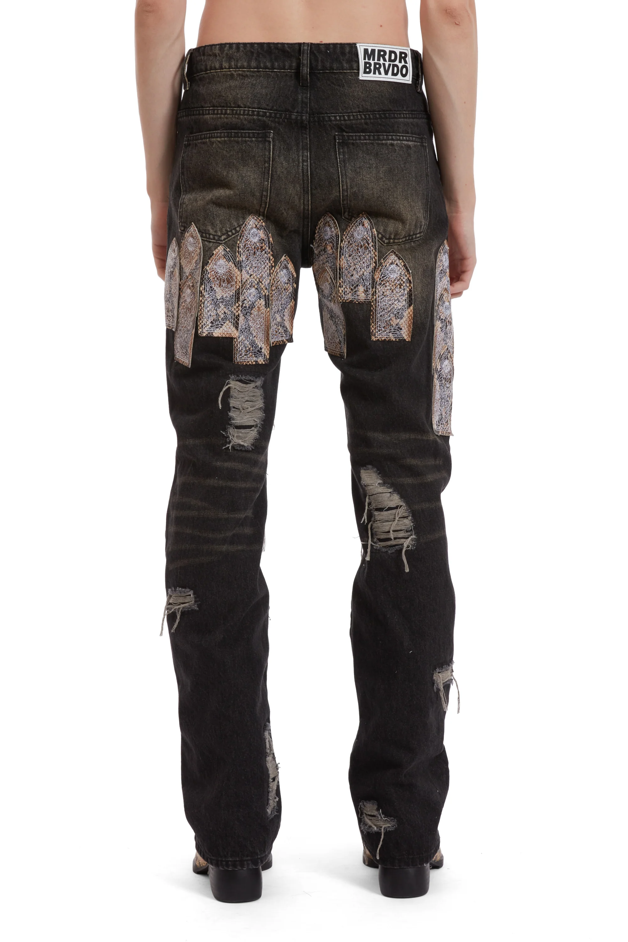 PATCHED ARCH MOCHA DENIM - Image 6