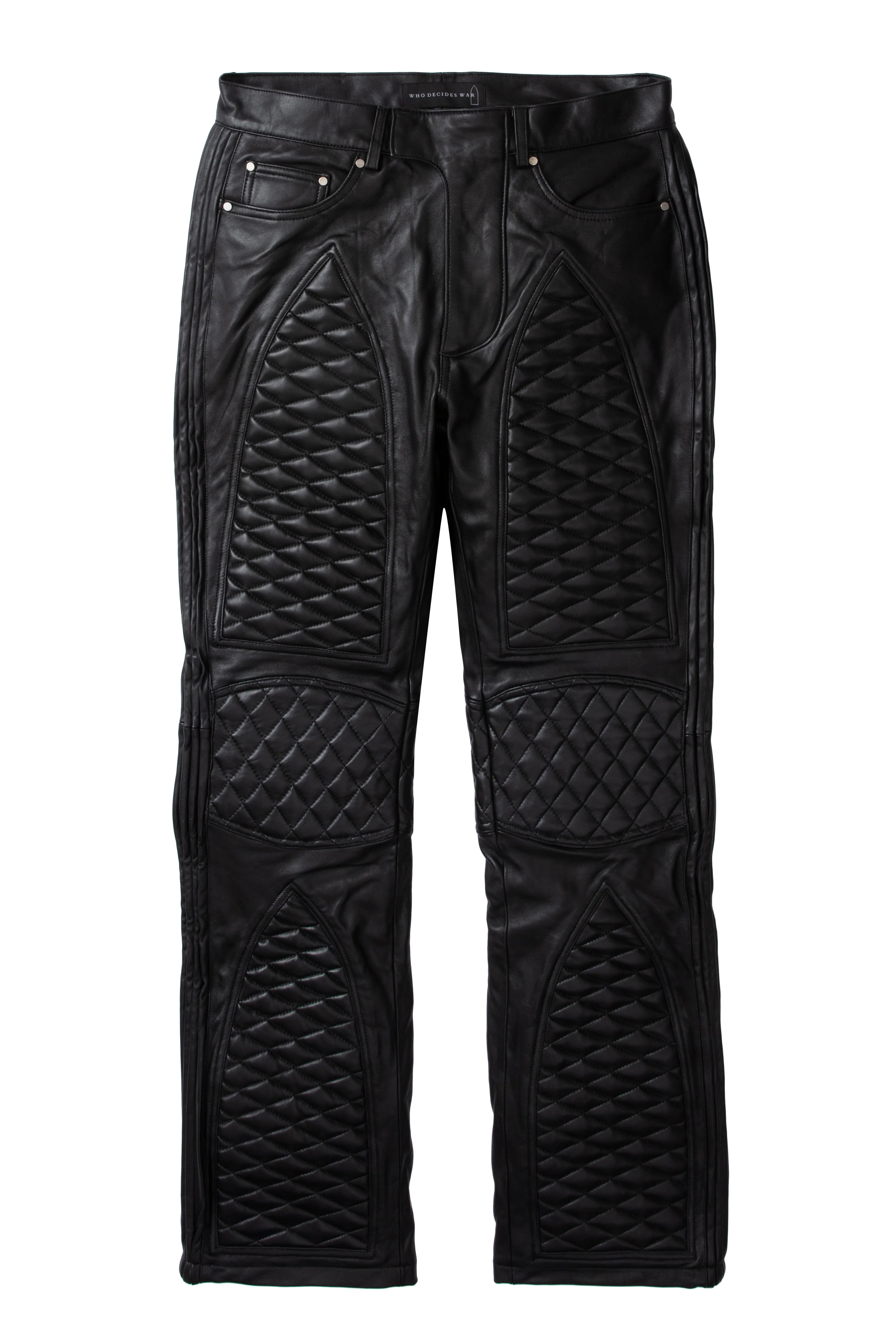 PLEATED MOTO DENIM