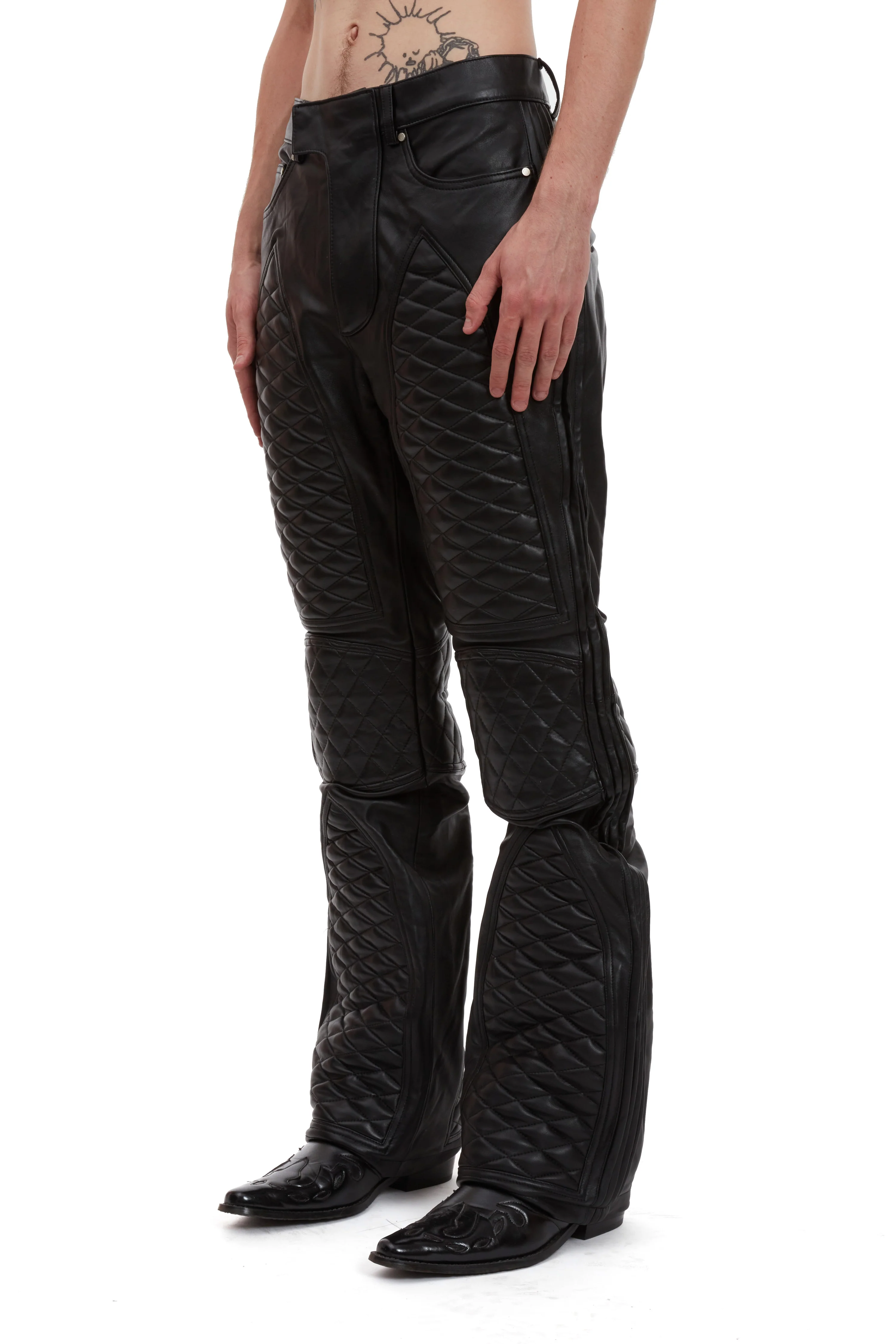 PLEATED MOTO DENIM - Image 4