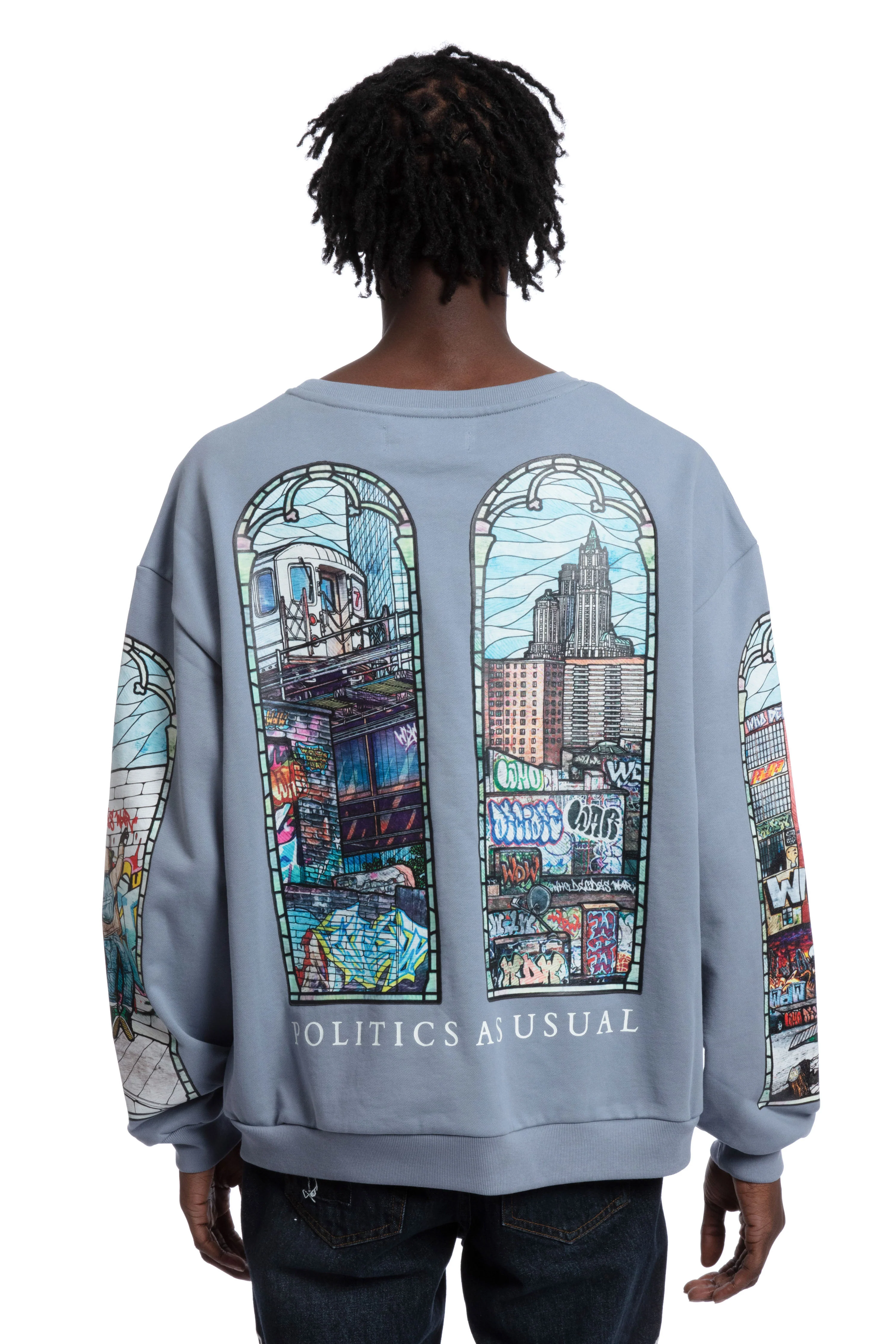 POLITICS AS USUAL CREWNECK SWEATSHIRT - Image 6