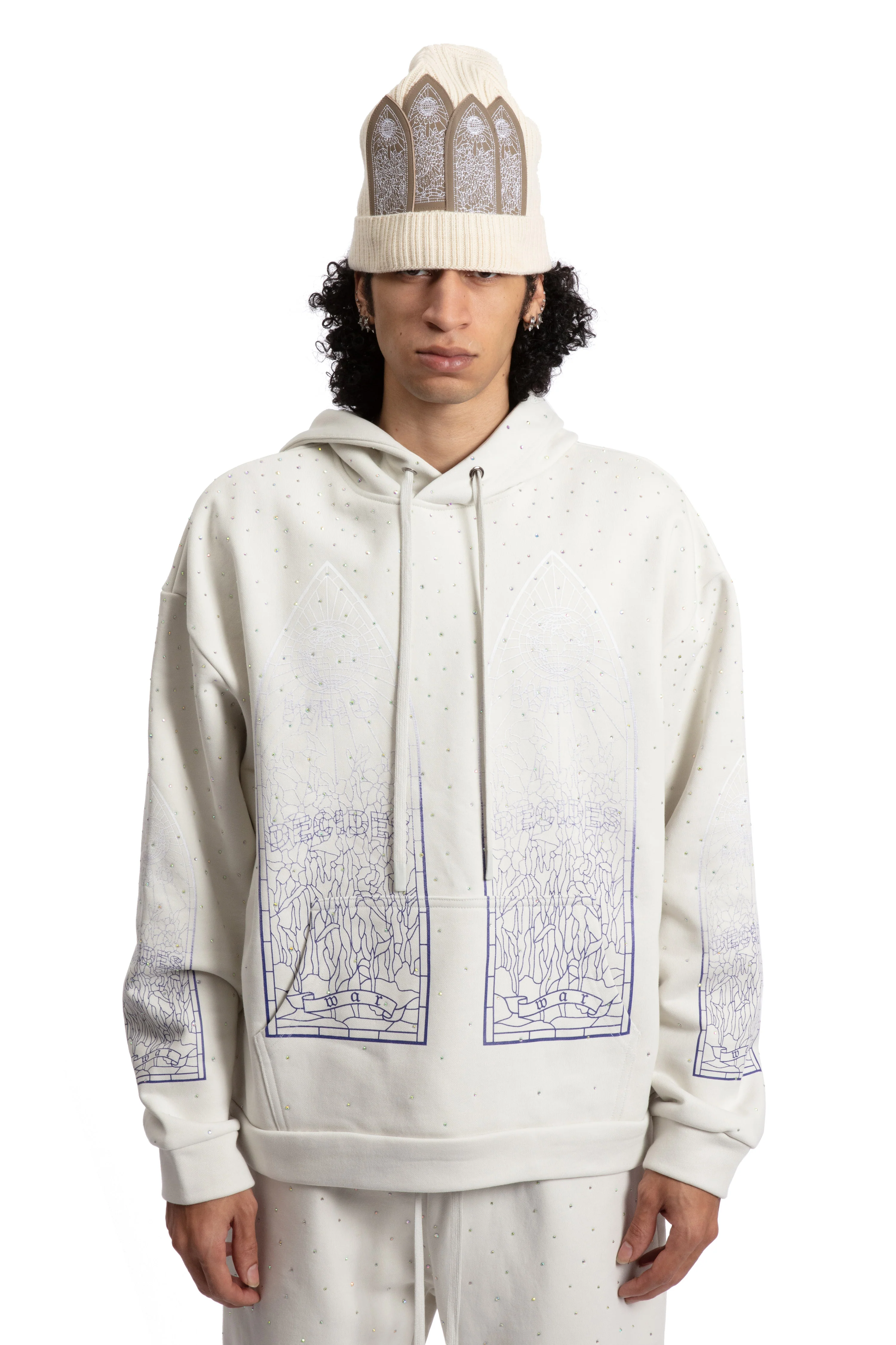 RHINESTONE HOODED PULLOVER - Image 3