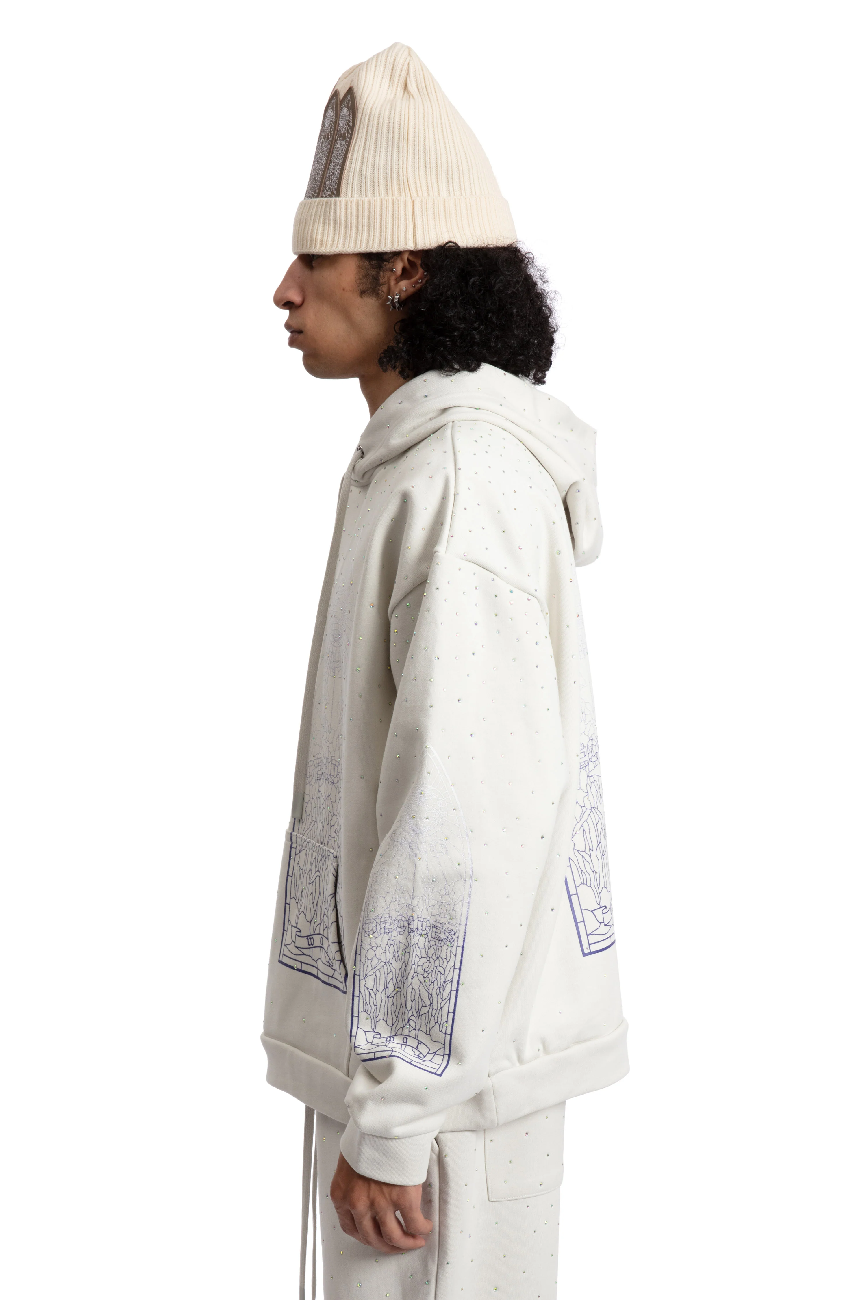 RHINESTONE HOODED PULLOVER - Image 5