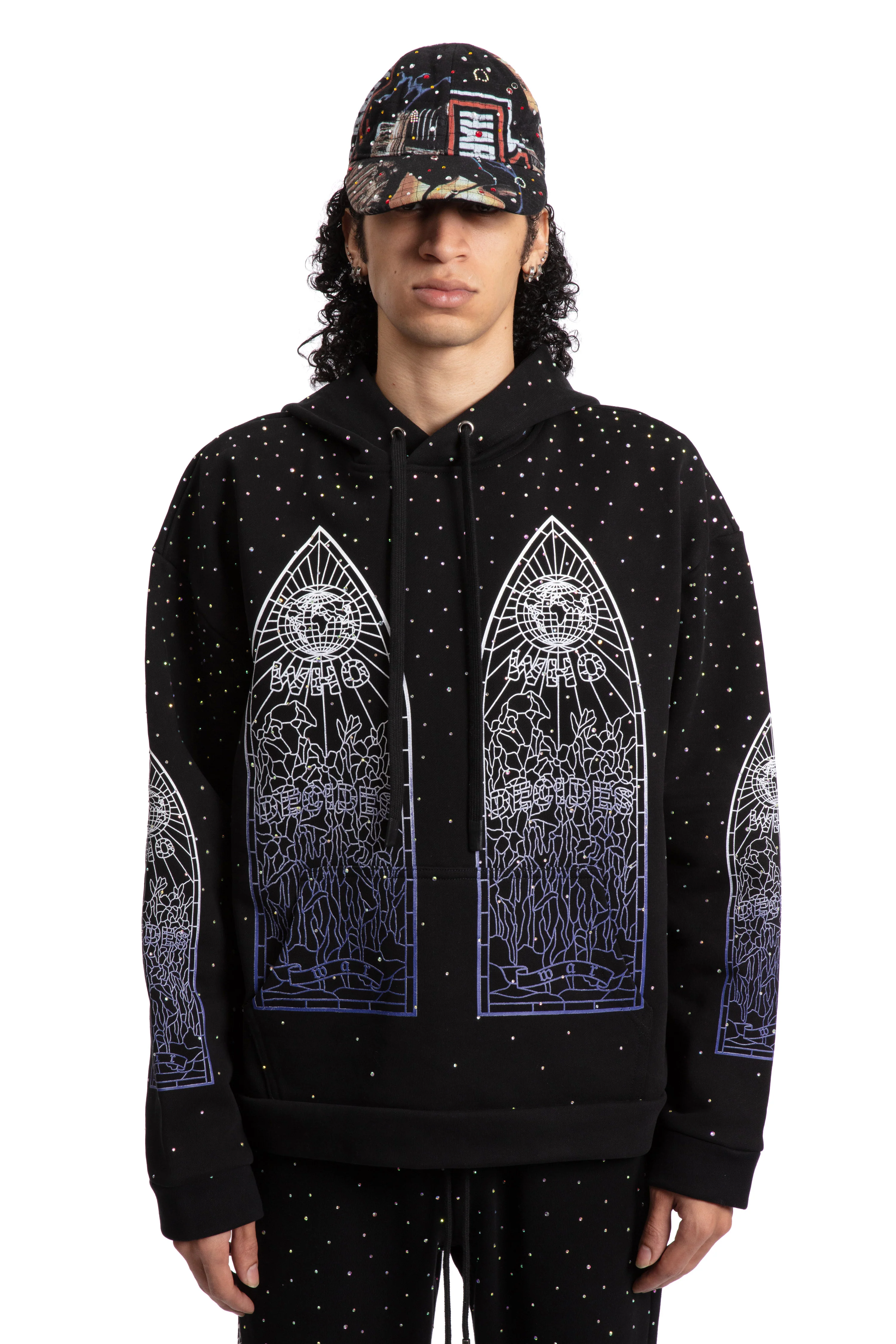 RHINESTONE HOODED PULLOVER - Image 3