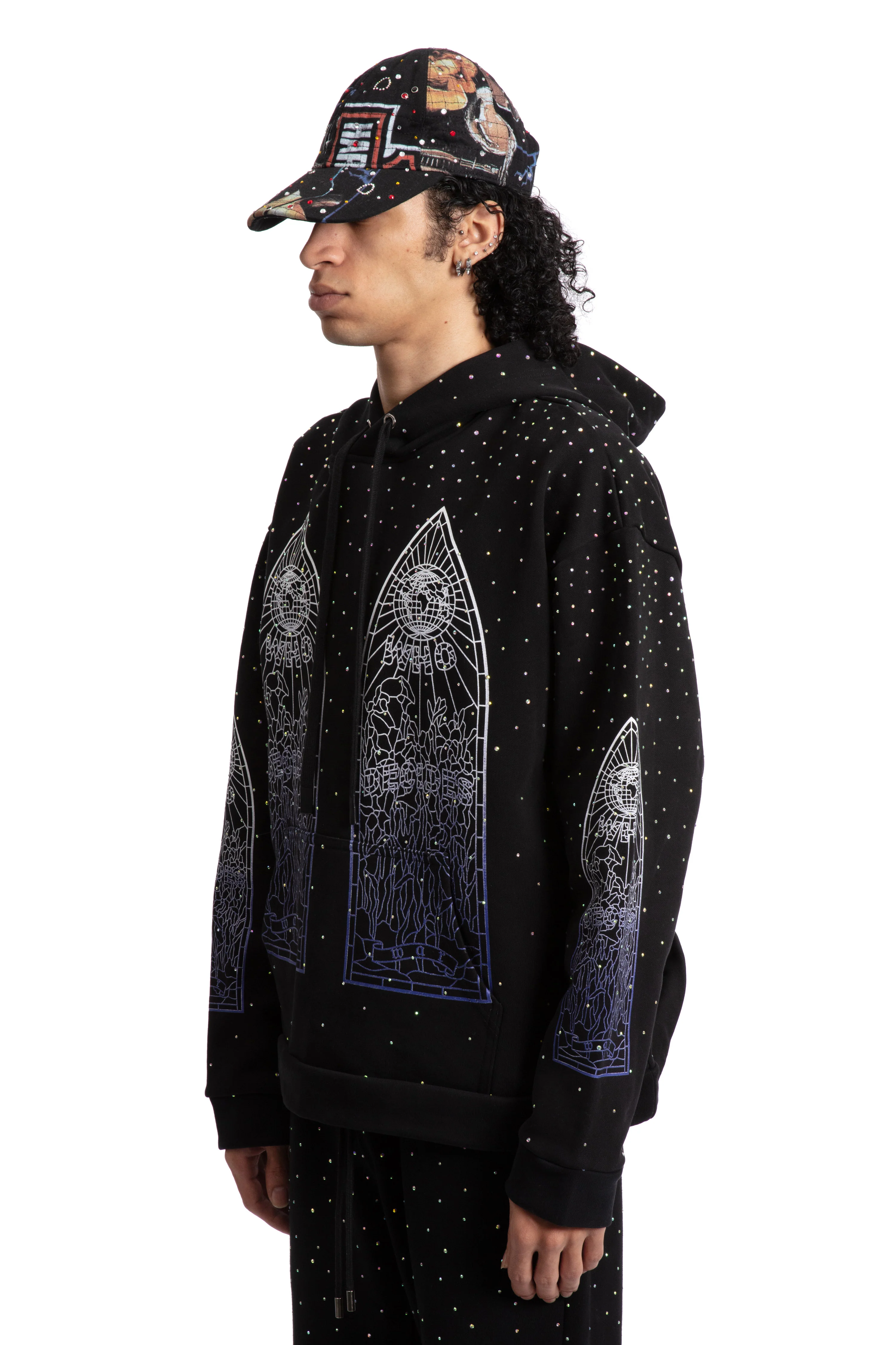 RHINESTONE HOODED PULLOVER - Image 4