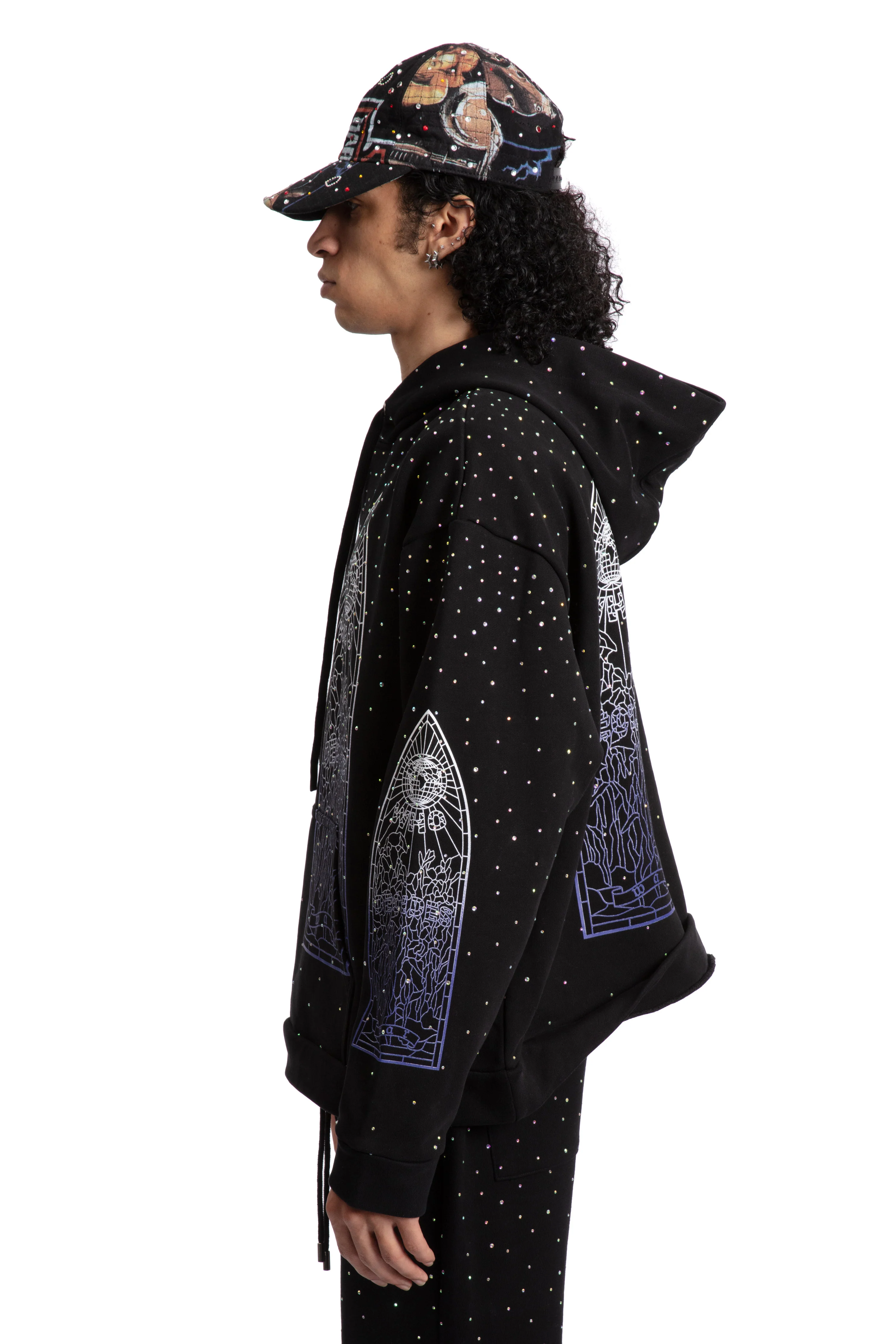 RHINESTONE HOODED PULLOVER - Image 5