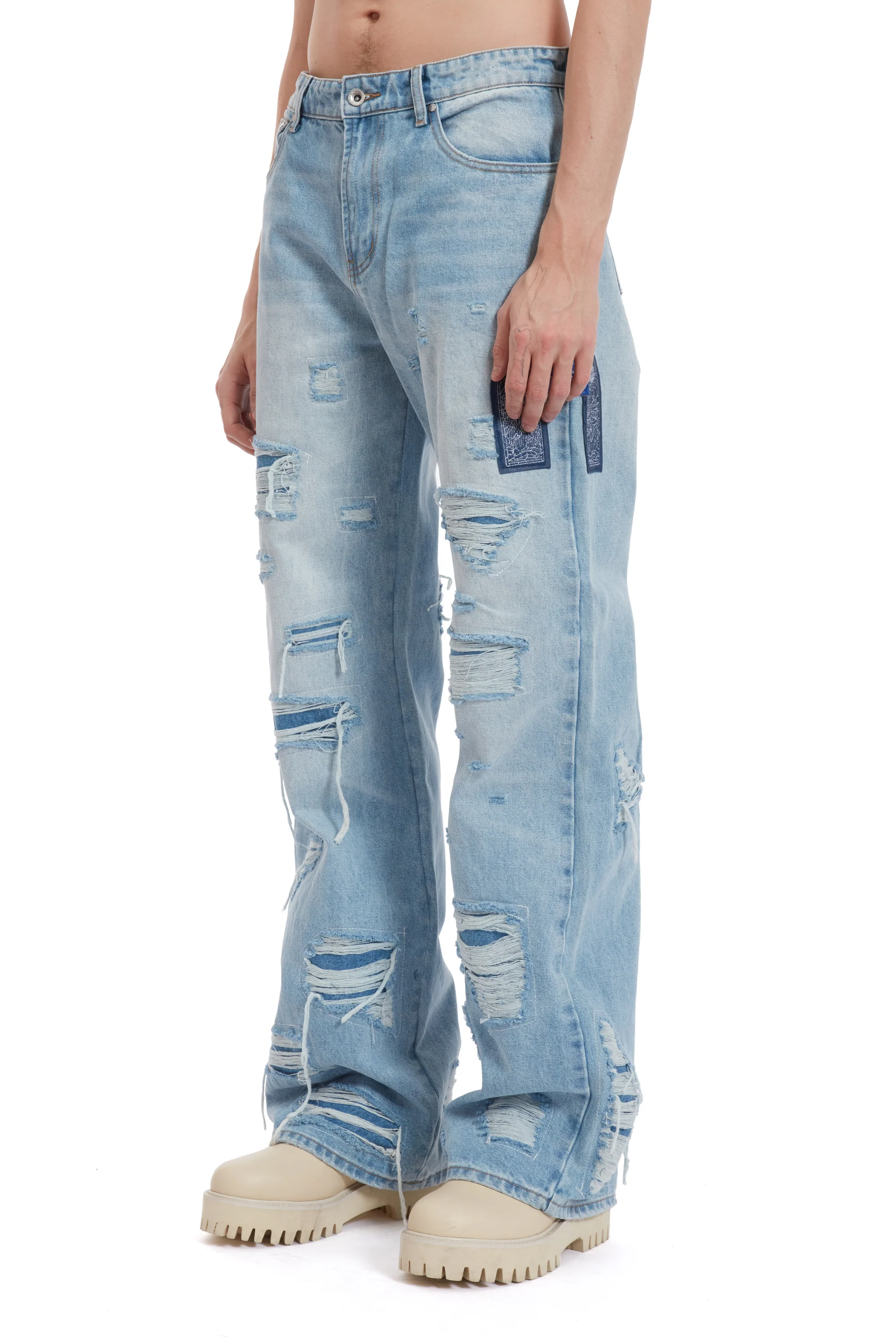 SIDE PATCH RELAXATION DENIM - Image 4