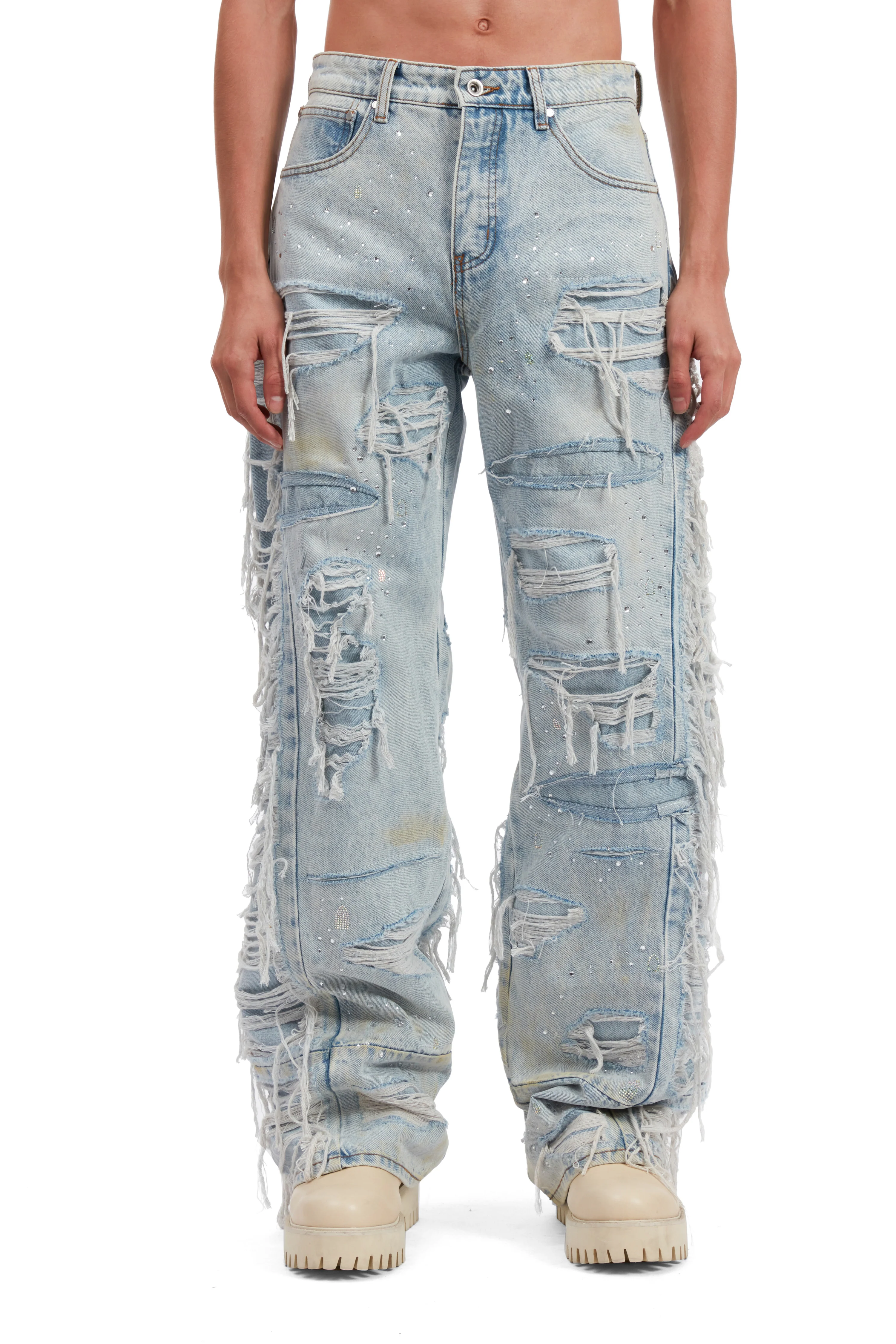 ULTRA FLARE DISTRESSED DENIM - Image 3