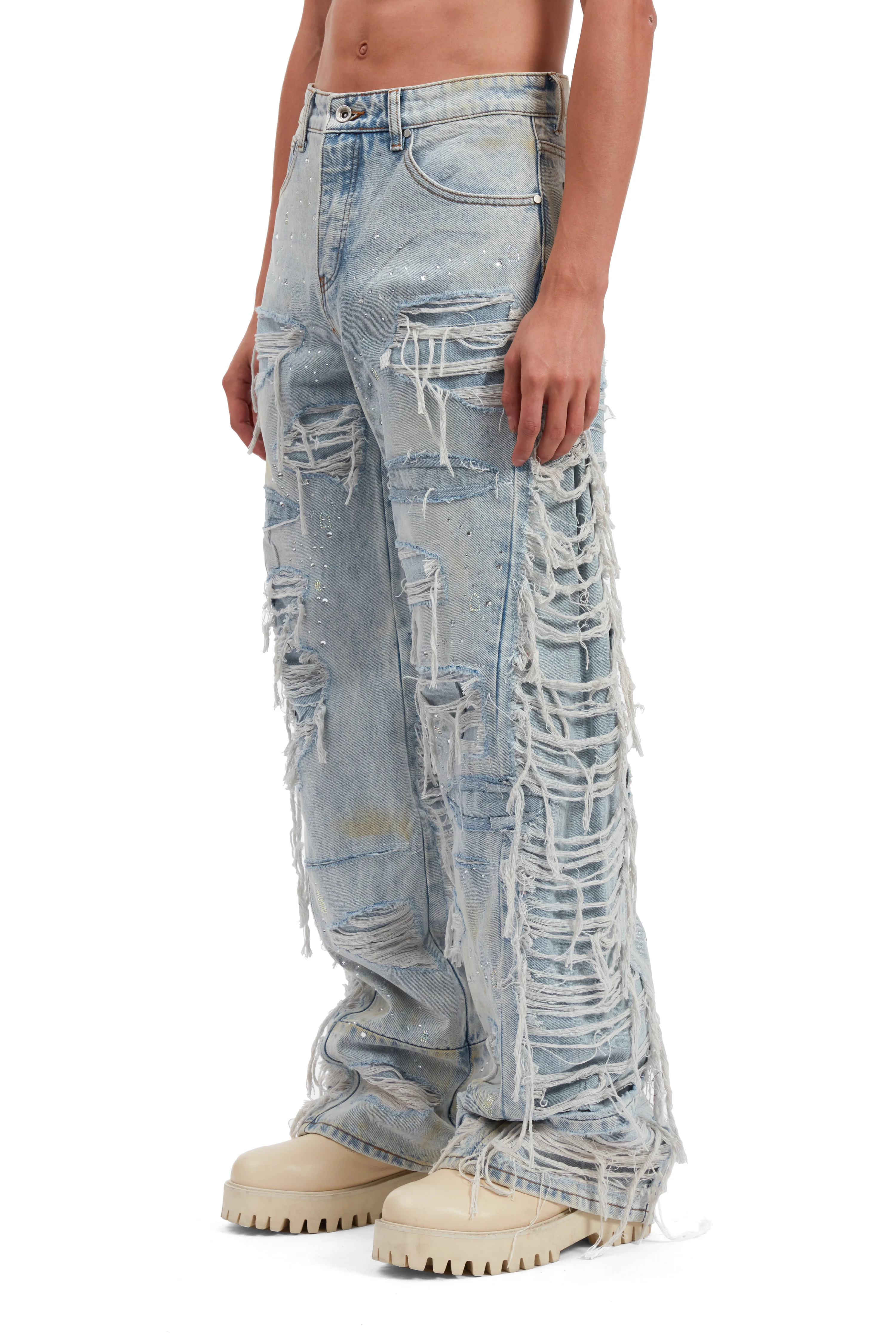 ULTRA FLARE DISTRESSED DENIM - Image 4