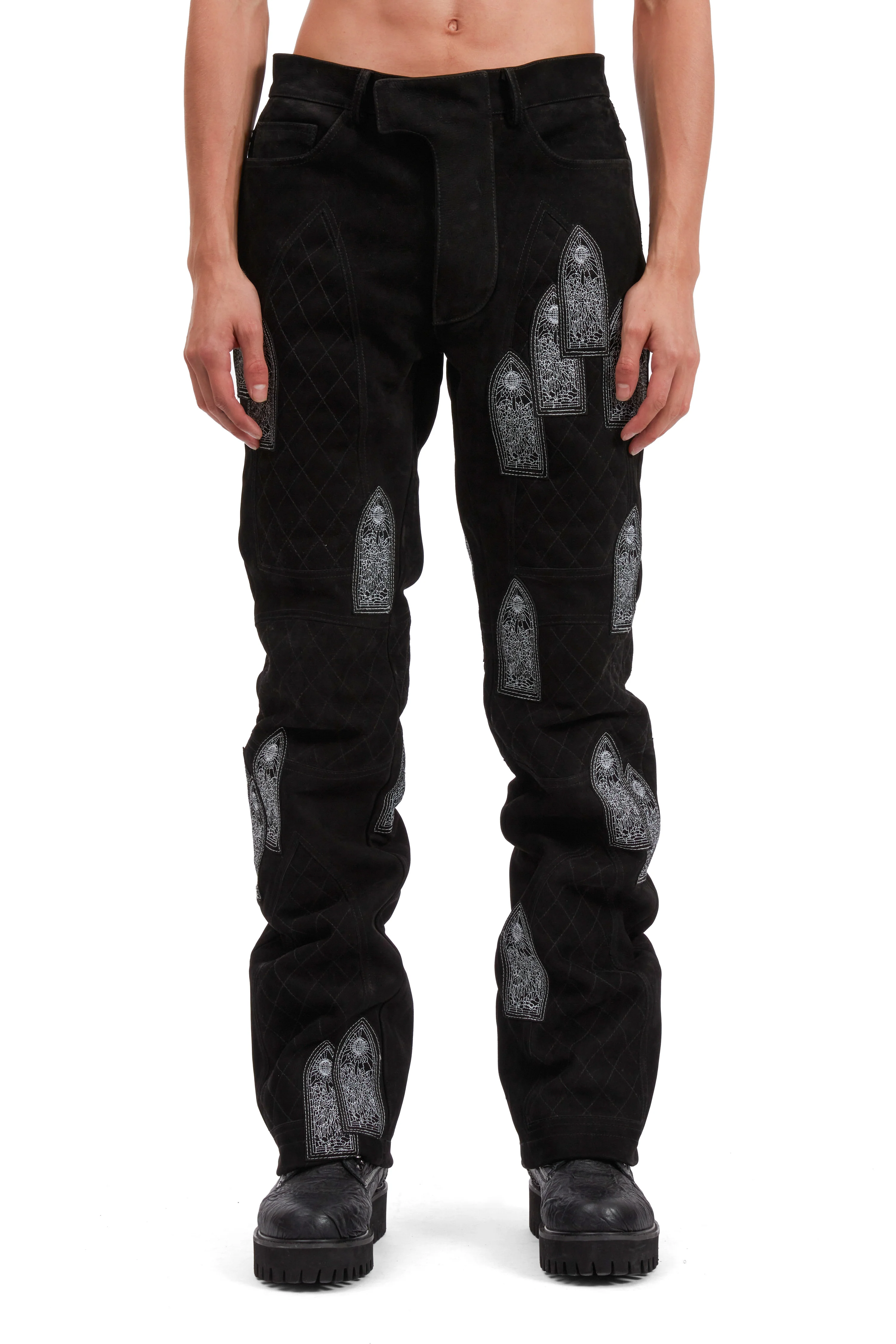 WDW SUEDE MOTO TROUSERS - Image 3