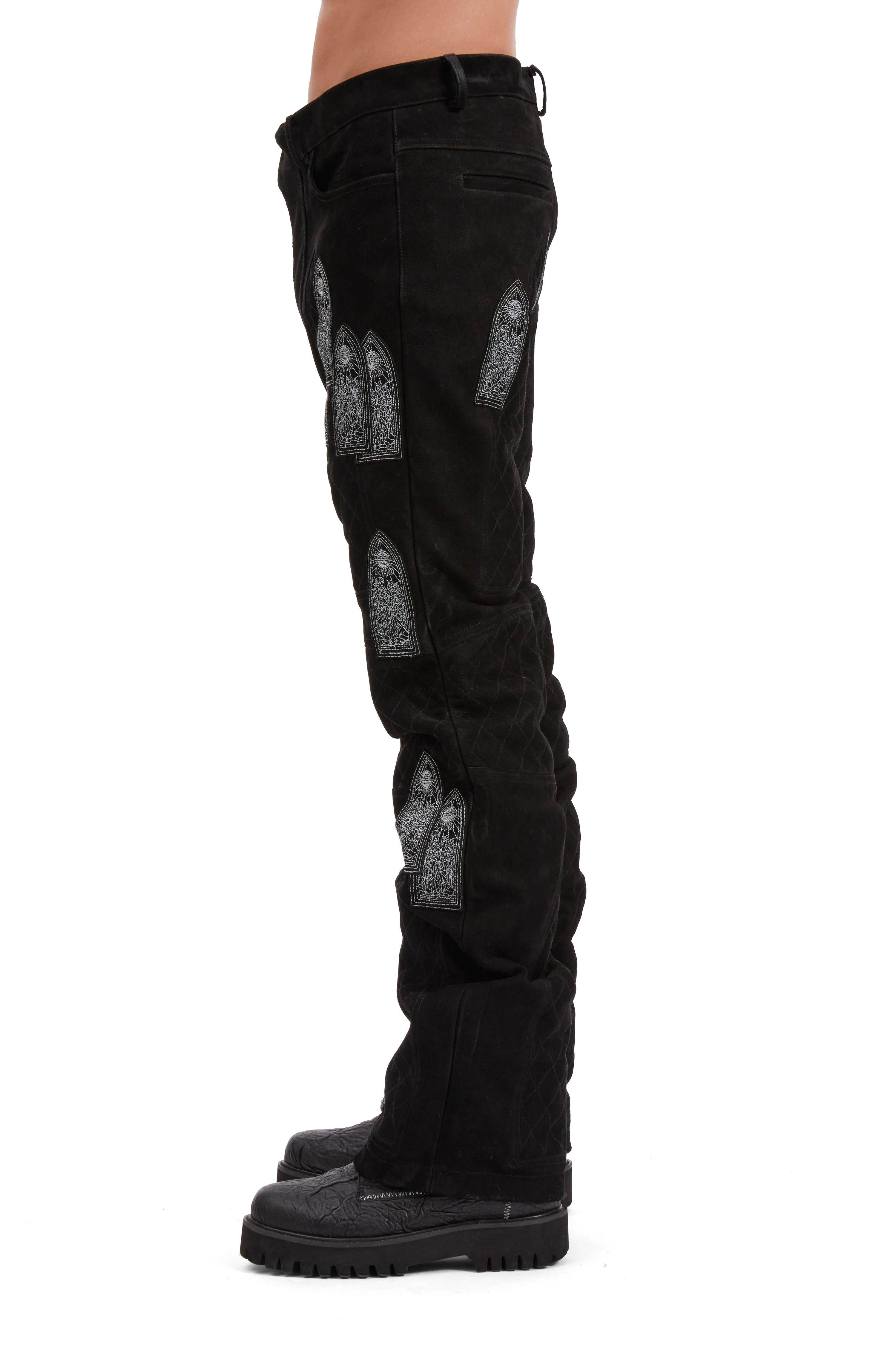 WDW SUEDE MOTO TROUSERS - Image 5