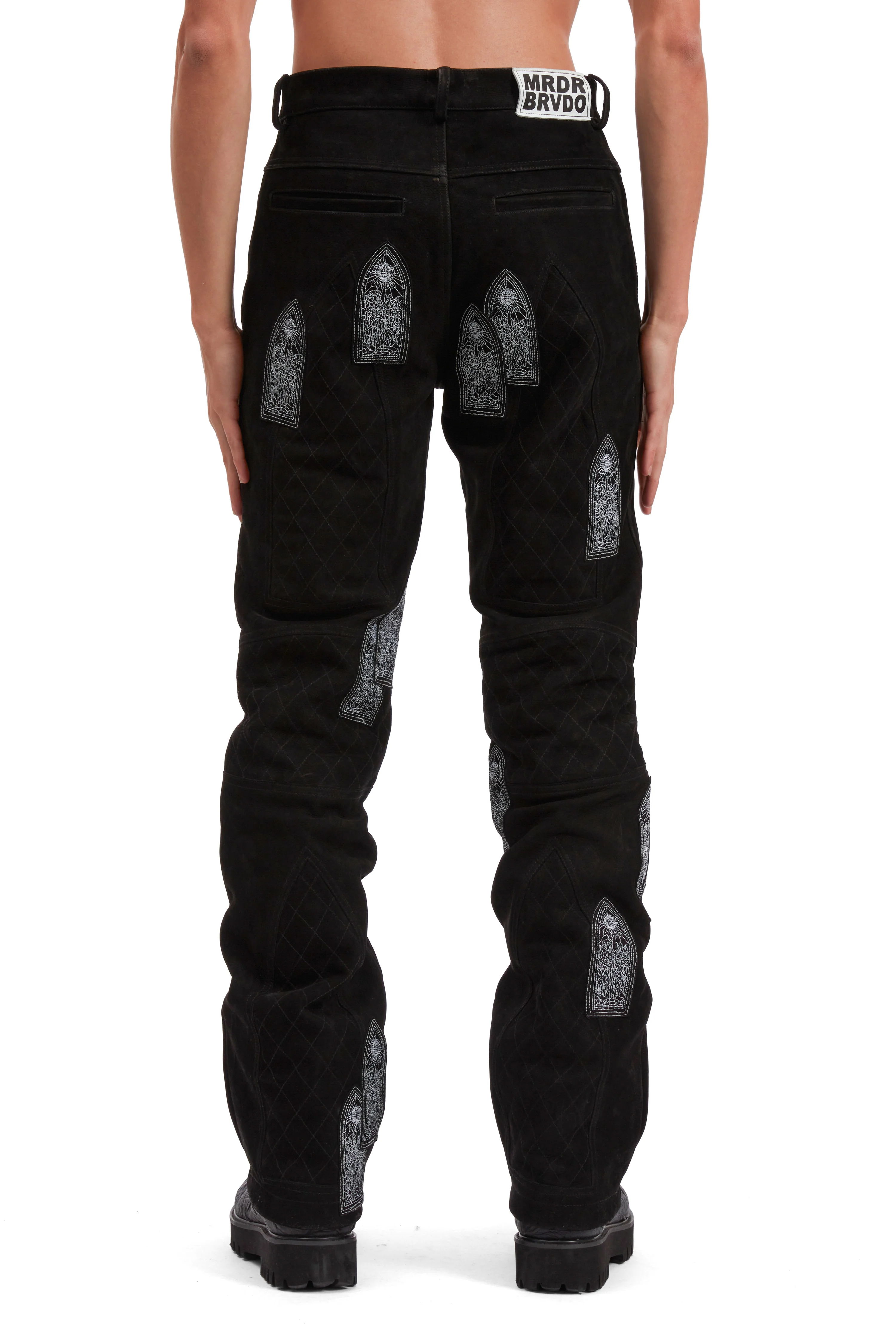 WDW SUEDE MOTO TROUSERS - Image 6