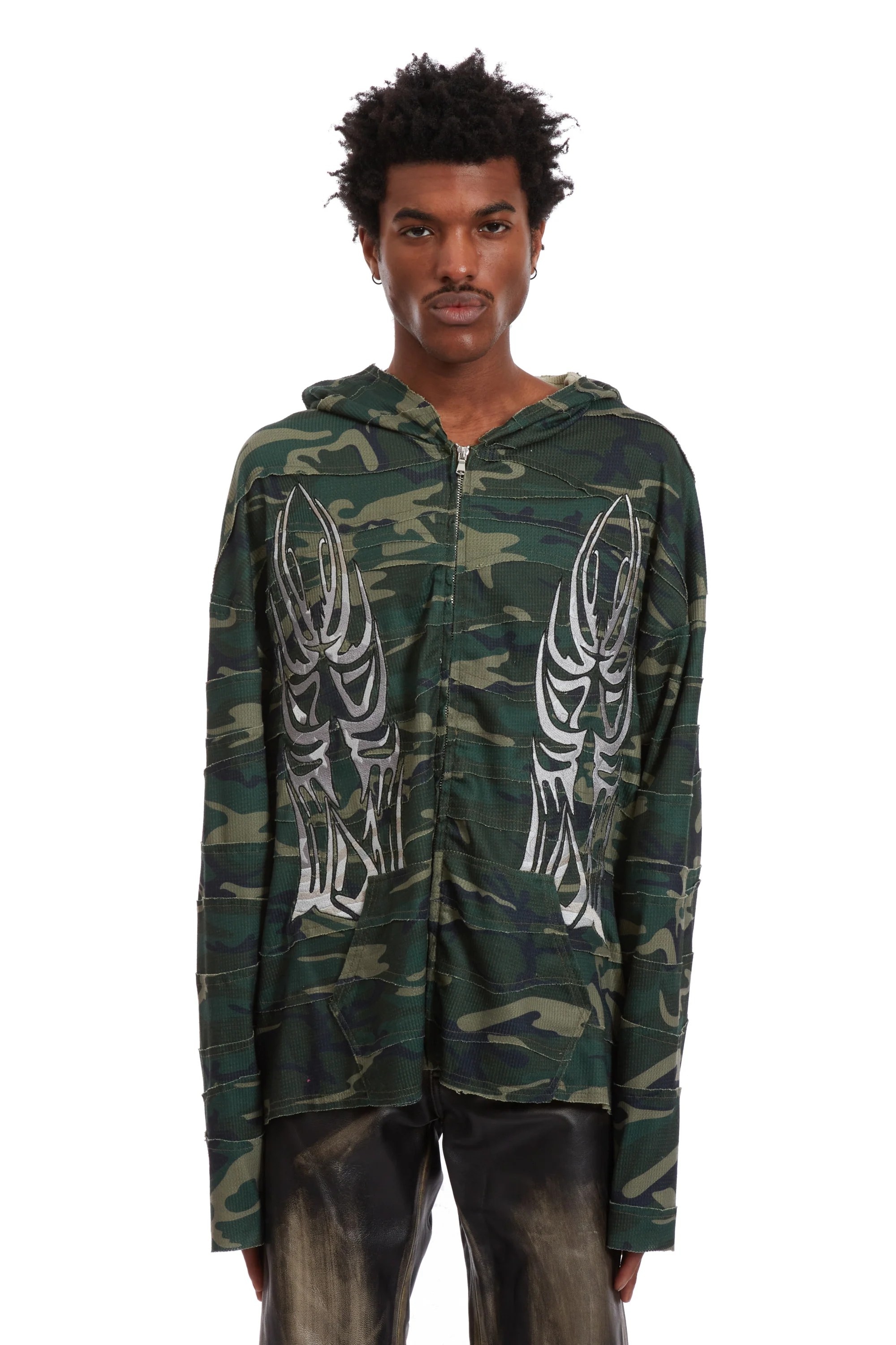 WINGED WAVELENGTH CAMO ZIP UP HOODIE - Image 3